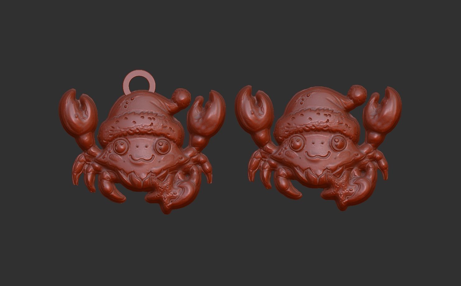 christmas crabsanda decor  3D print model_5