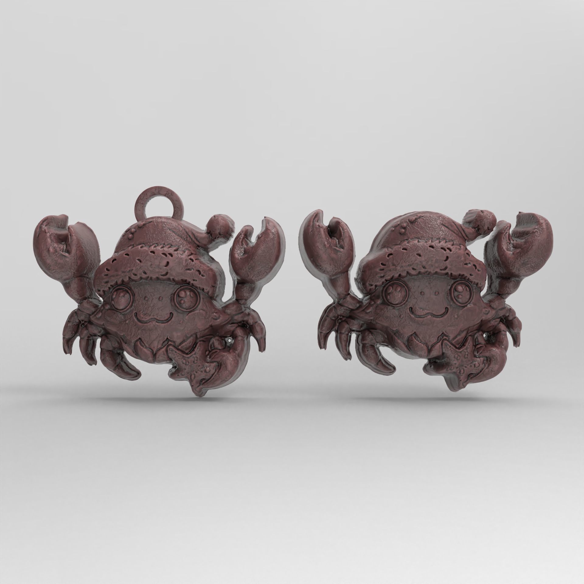 christmas crabsanda decor  3D print model_2