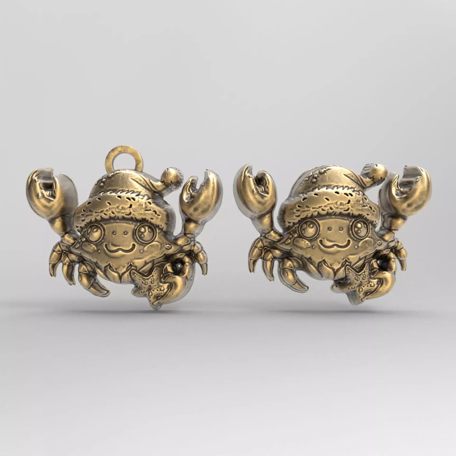 christmas crabsanda decor  3D print model_0