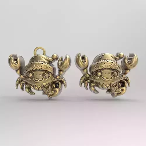 christmas crabsanda decor  3D print model