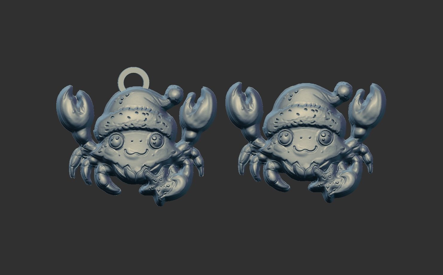 christmas crabsanda decor  3D print model_6