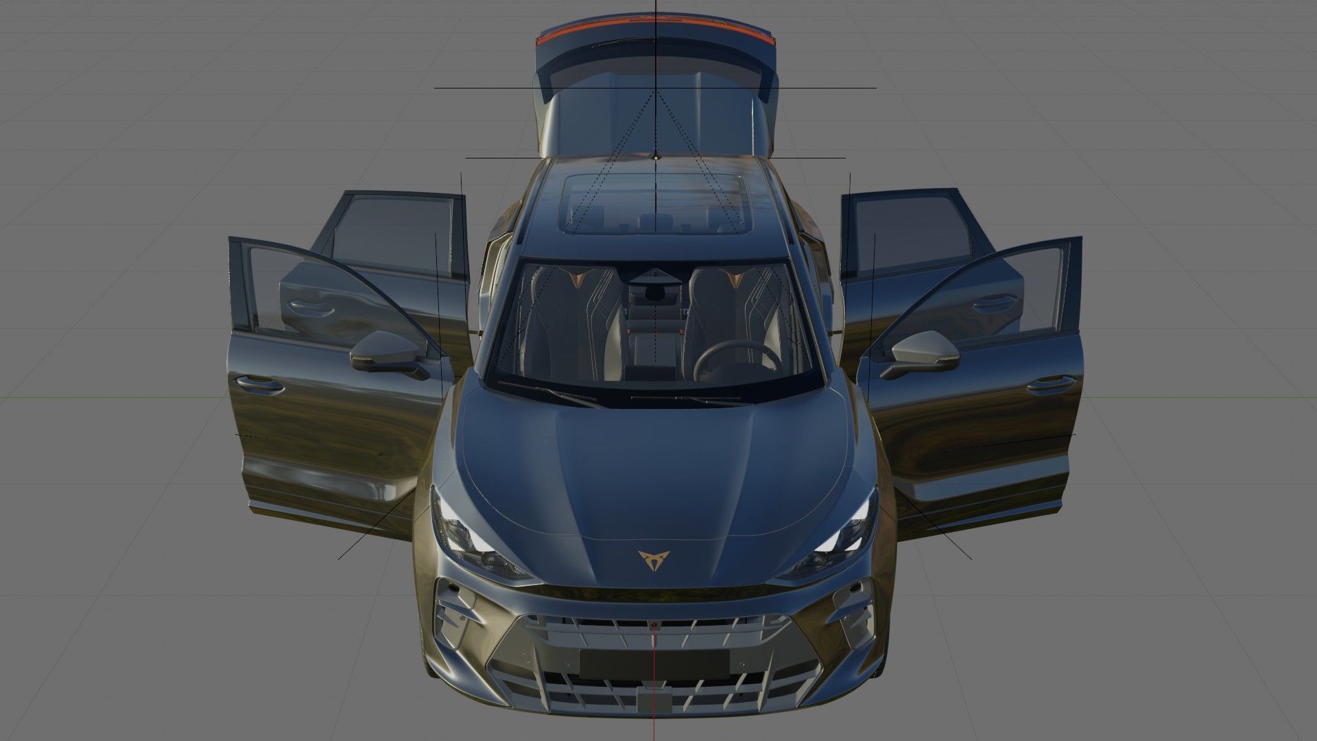 Cupra Terramar 2025 with interior 3D model_29