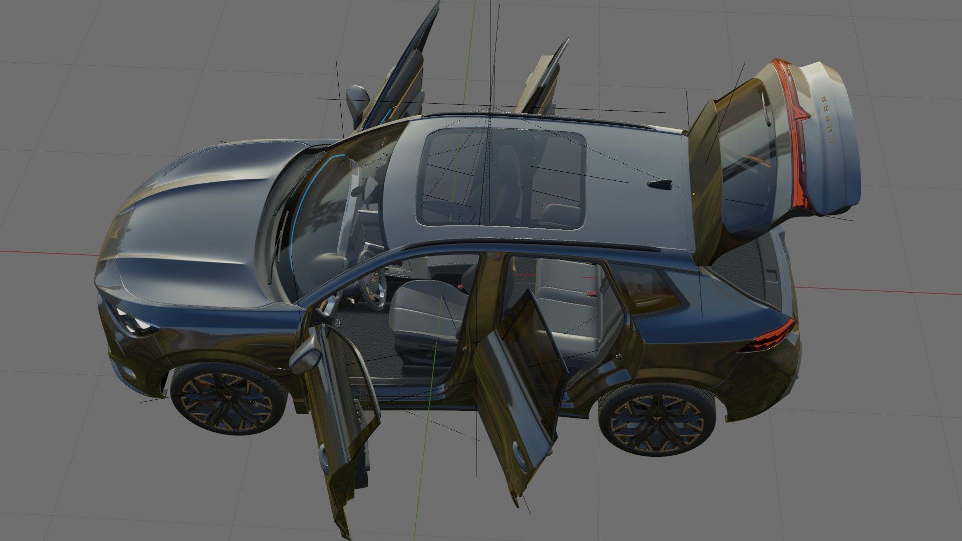 Cupra Terramar 2025 with interior 3D model_30