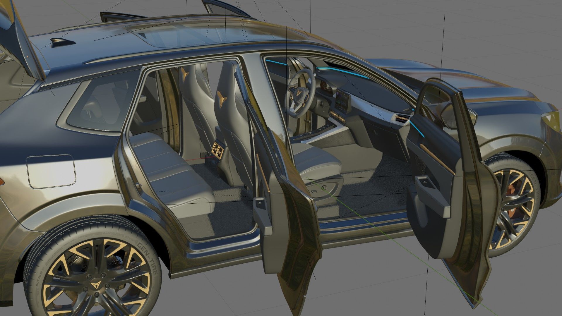 Cupra Terramar 2025 with interior 3D model_27