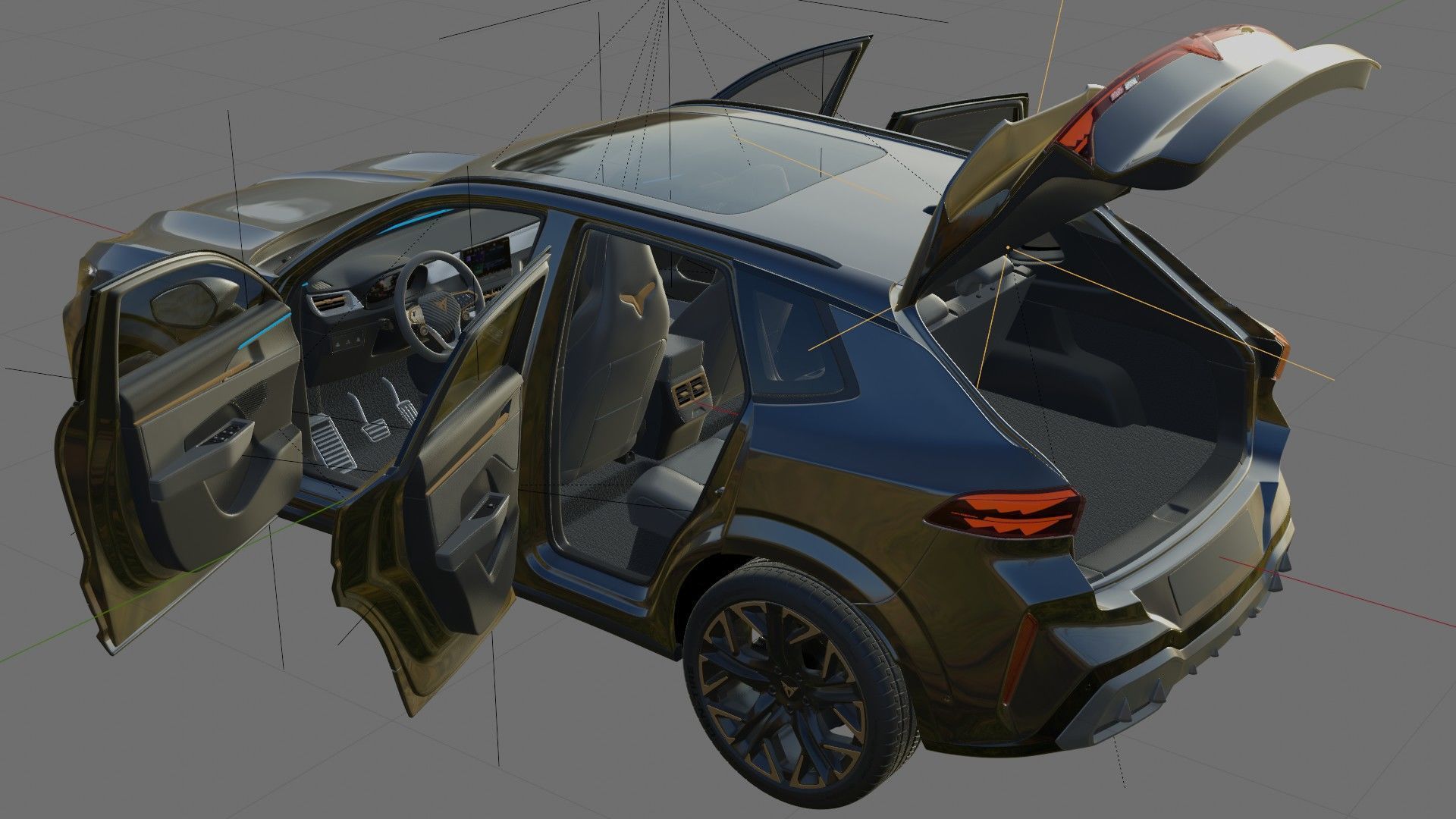 Cupra Terramar 2025 with interior 3D model_25