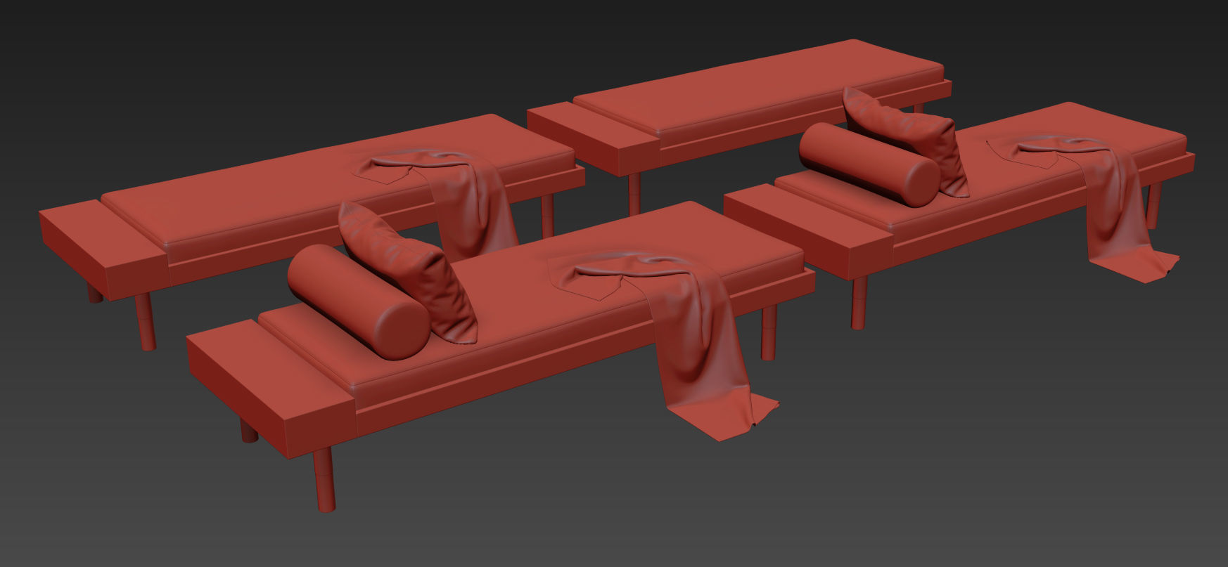 Banquette Mi By Kann Design 3D model_15