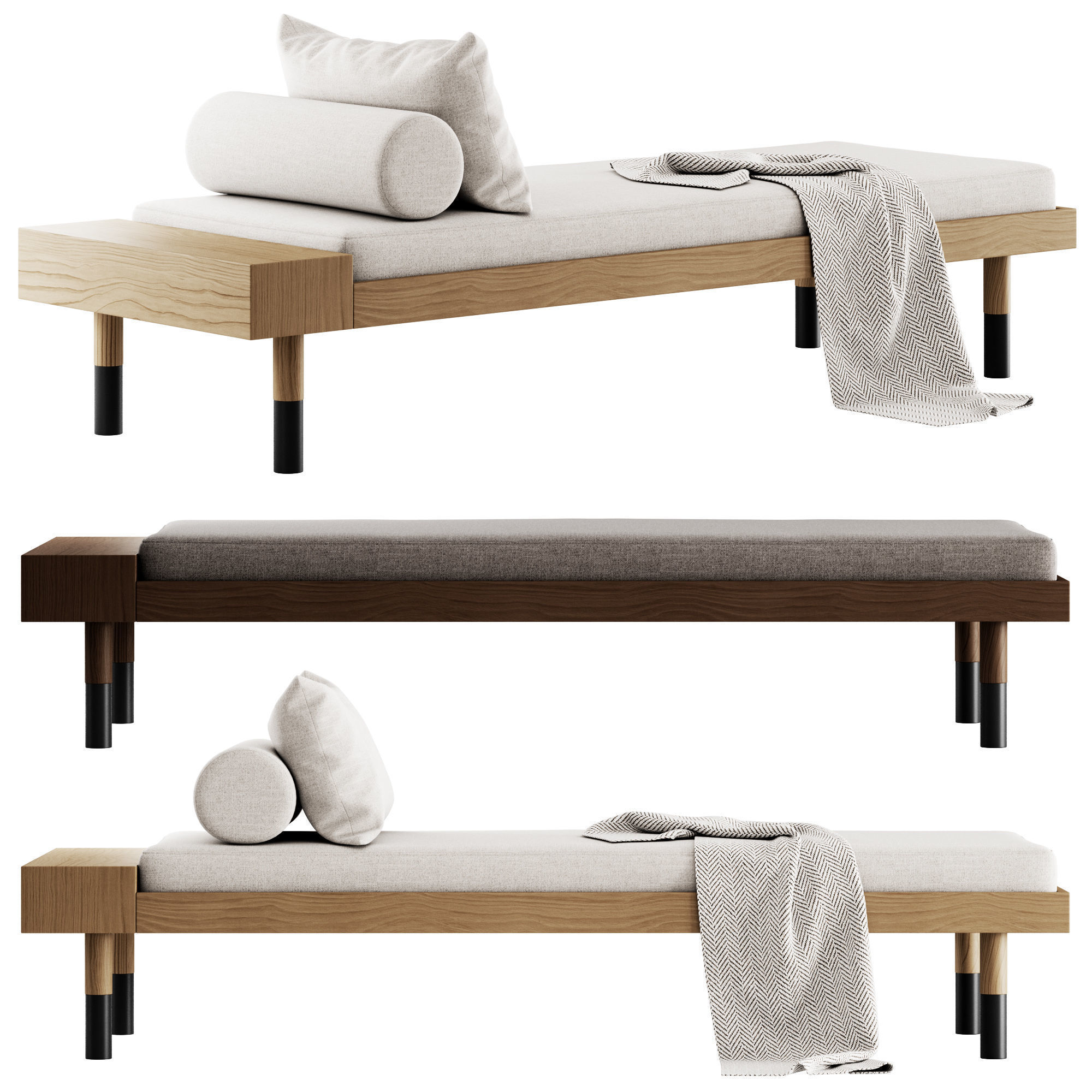 Banquette Mi By Kann Design 3D model_2