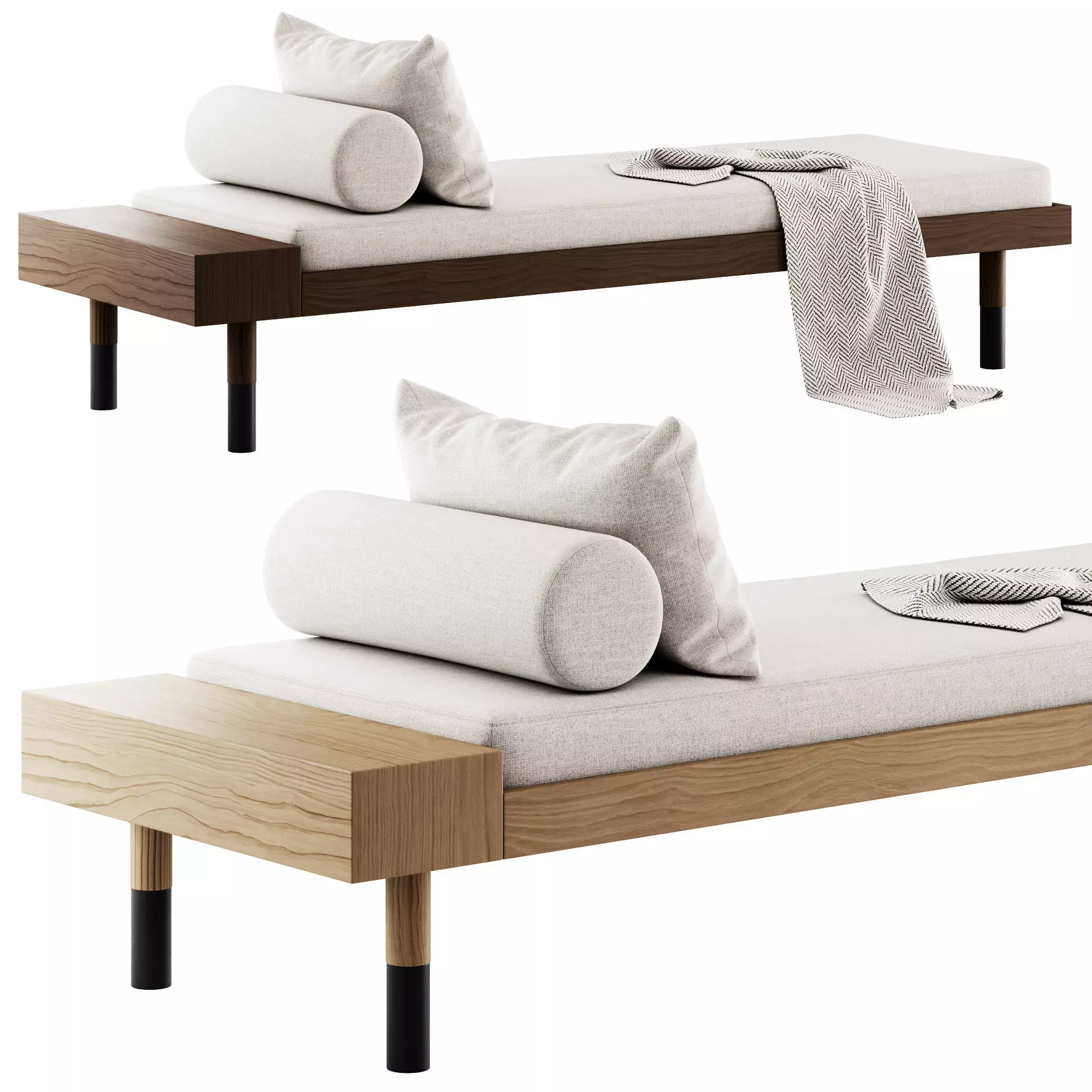 Banquette Mi By Kann Design 3D model_0