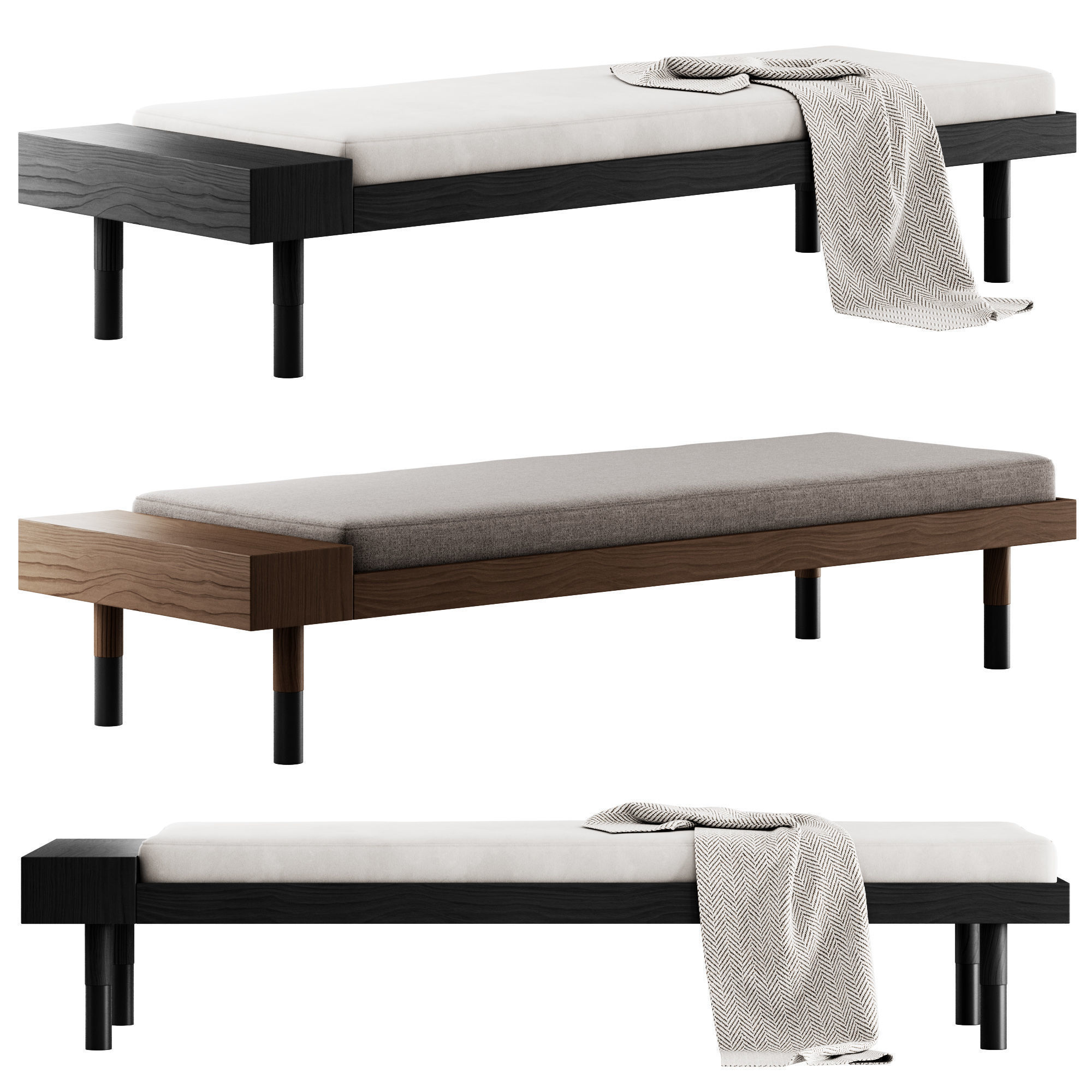 Banquette Mi By Kann Design 3D model_3