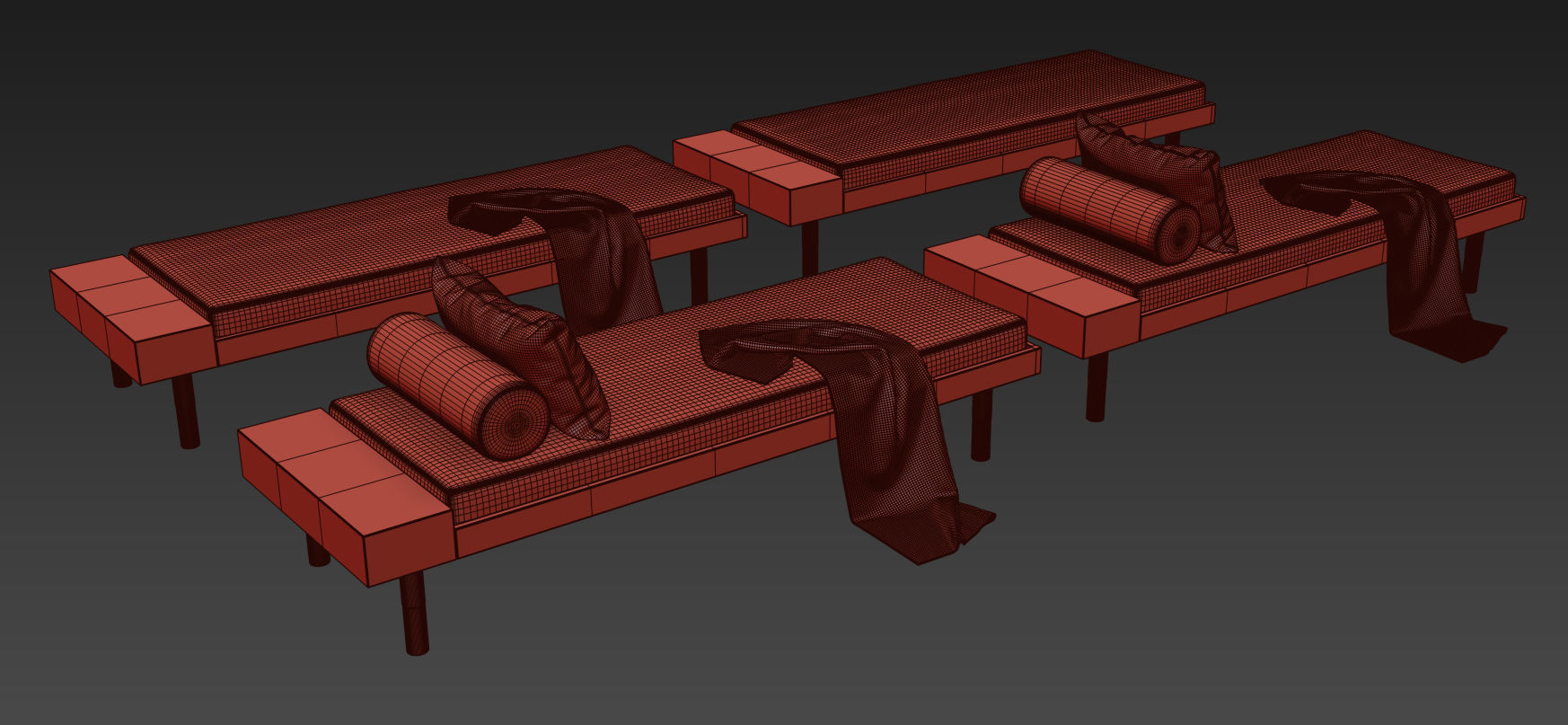 Banquette Mi By Kann Design 3D model_16