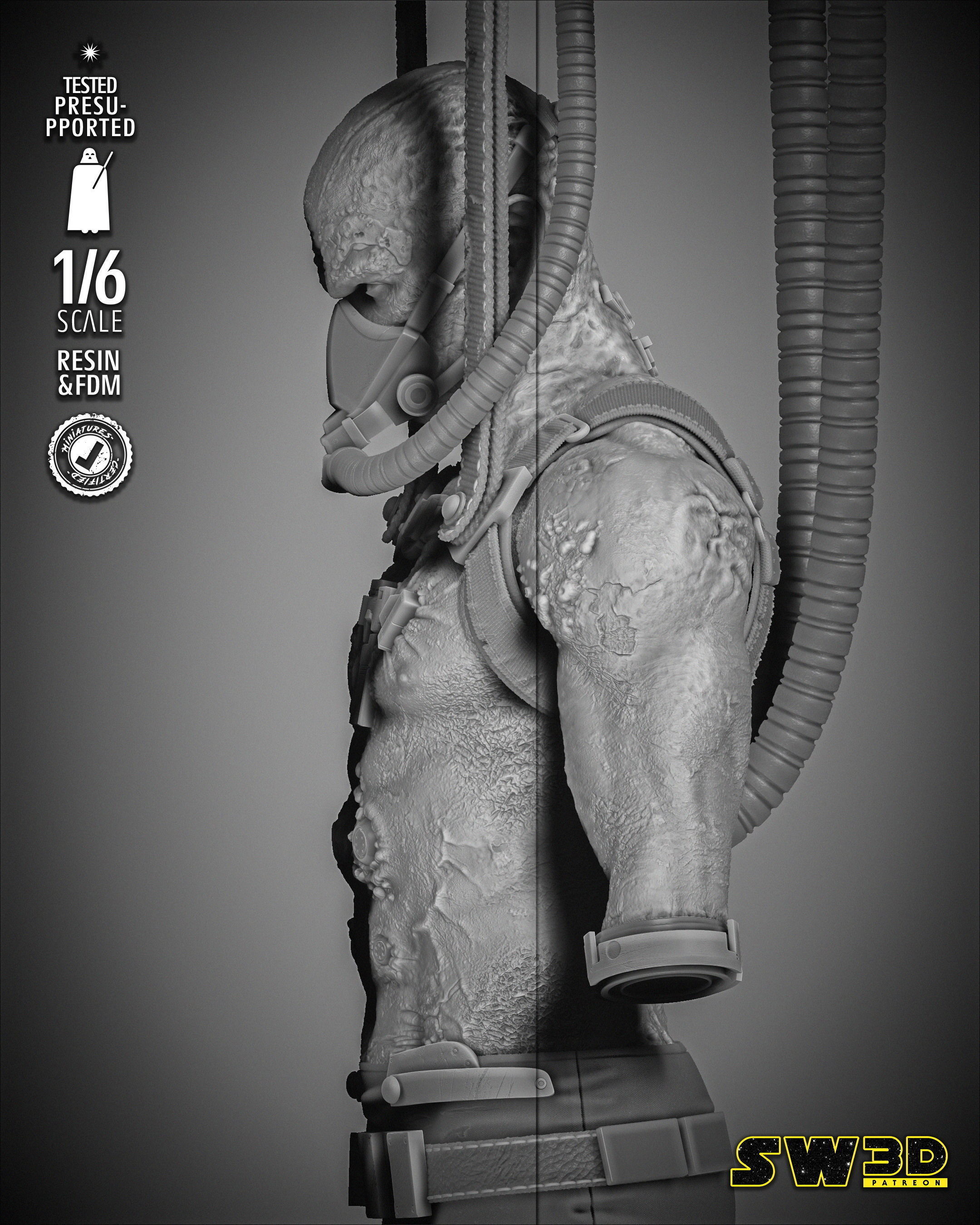 STAR WARS Vader Sculpture 3D print model_38