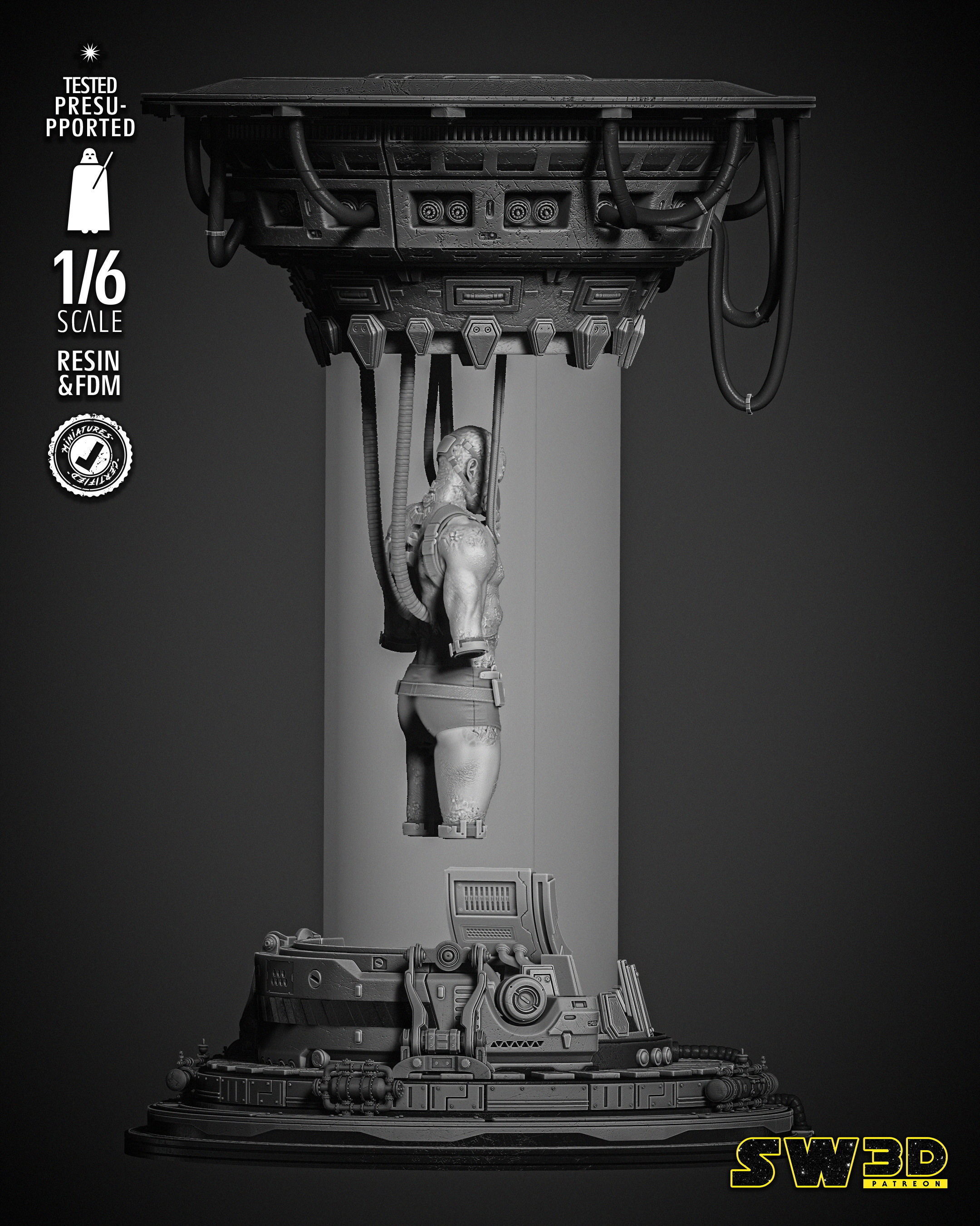 STAR WARS Vader Sculpture 3D print model_16