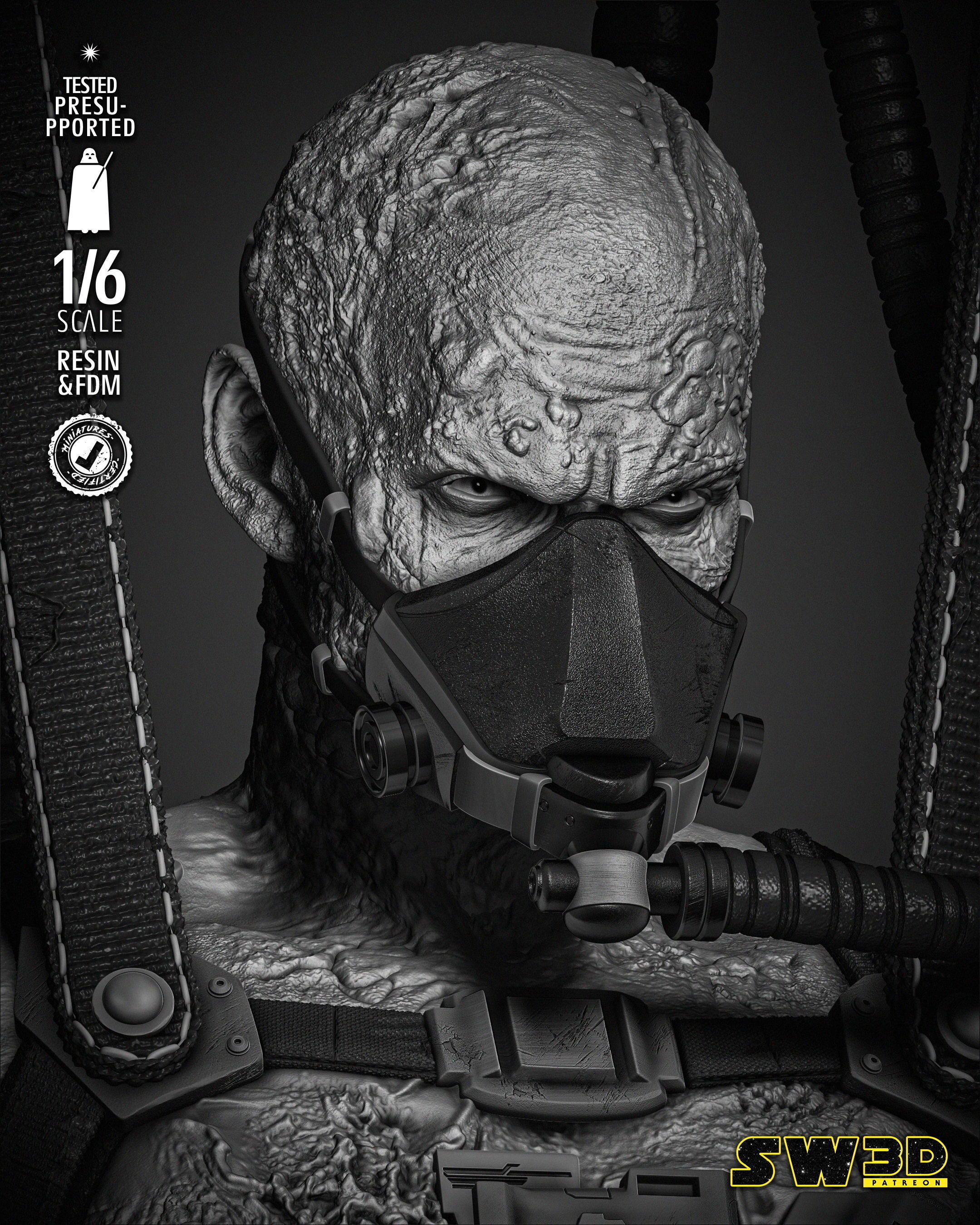 STAR WARS Vader Sculpture 3D print model_30