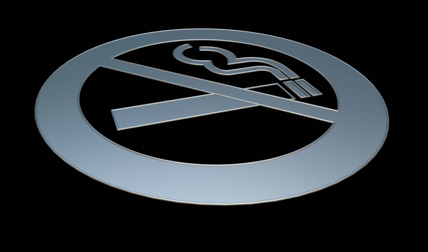 No smoking panel 3D model_3