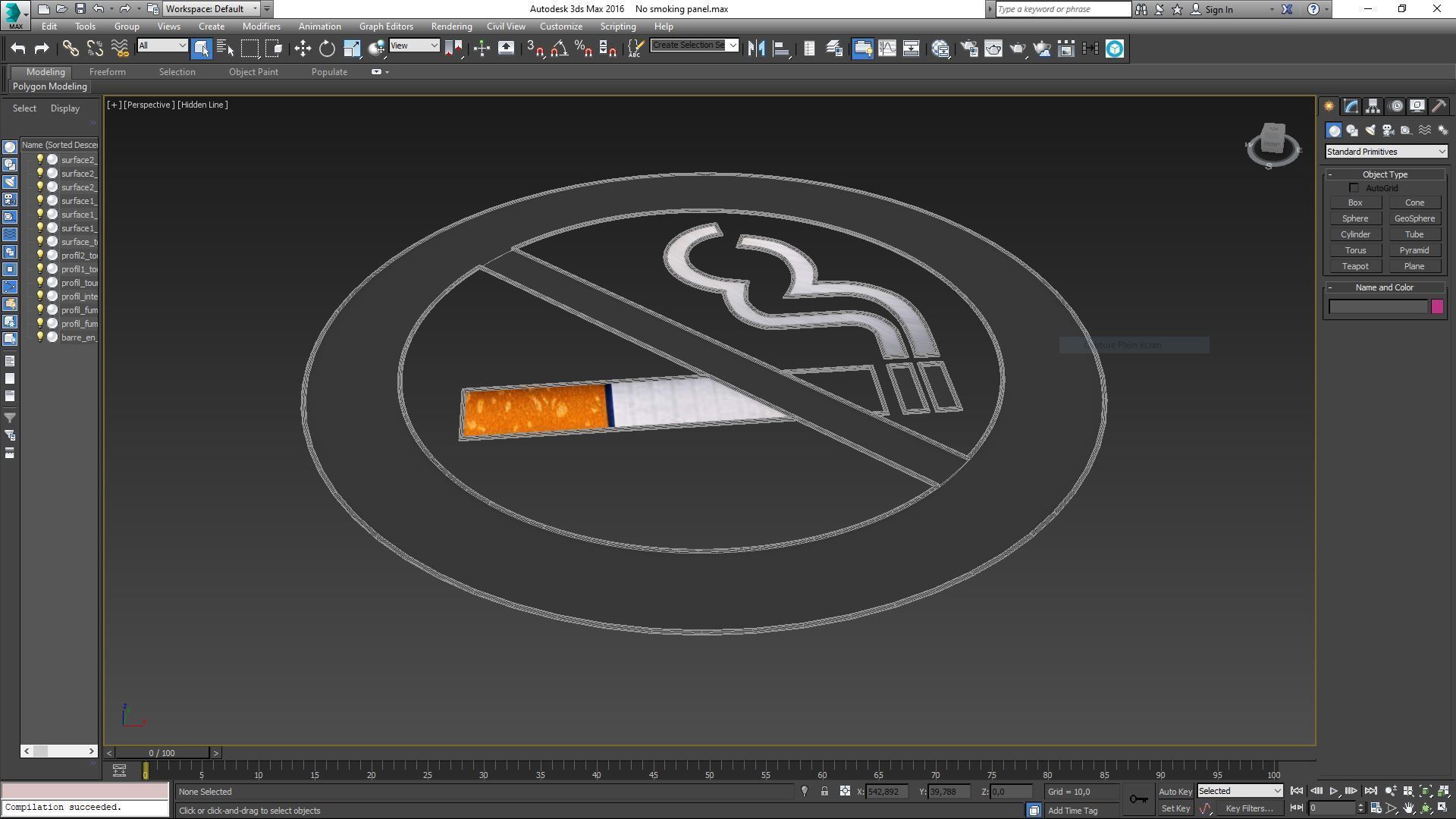 No smoking panel 3D model_5