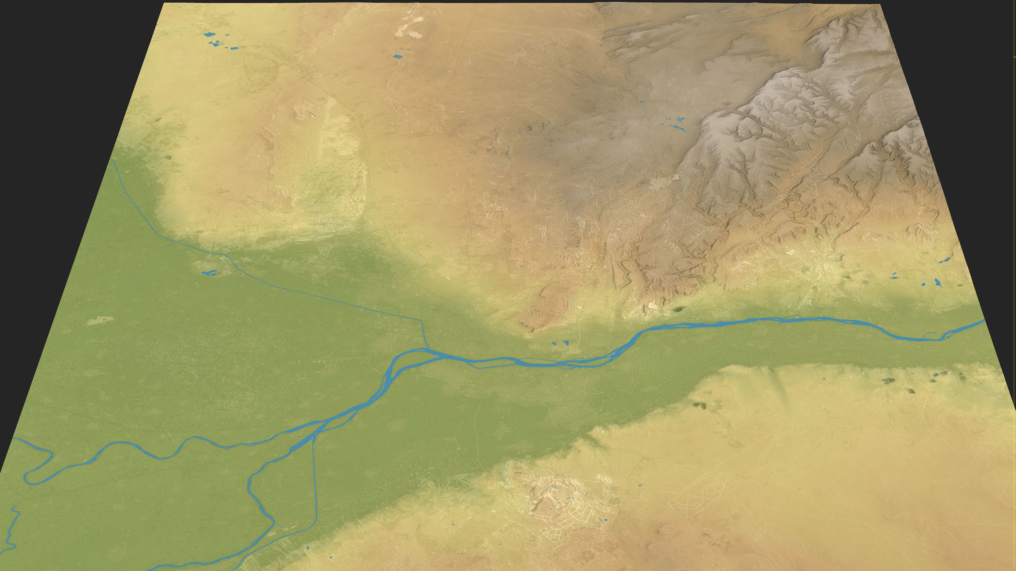 Cairo - Topography Terrain Low-poly 3D model_7