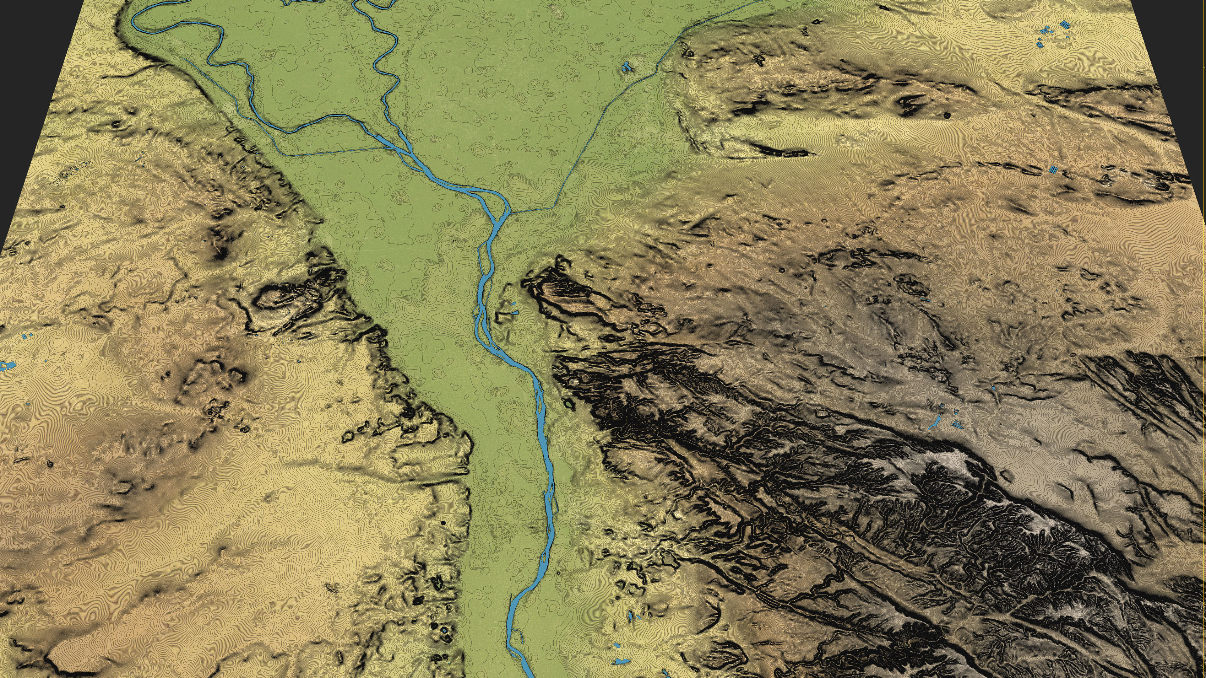Cairo - Topography Terrain Low-poly 3D model_3
