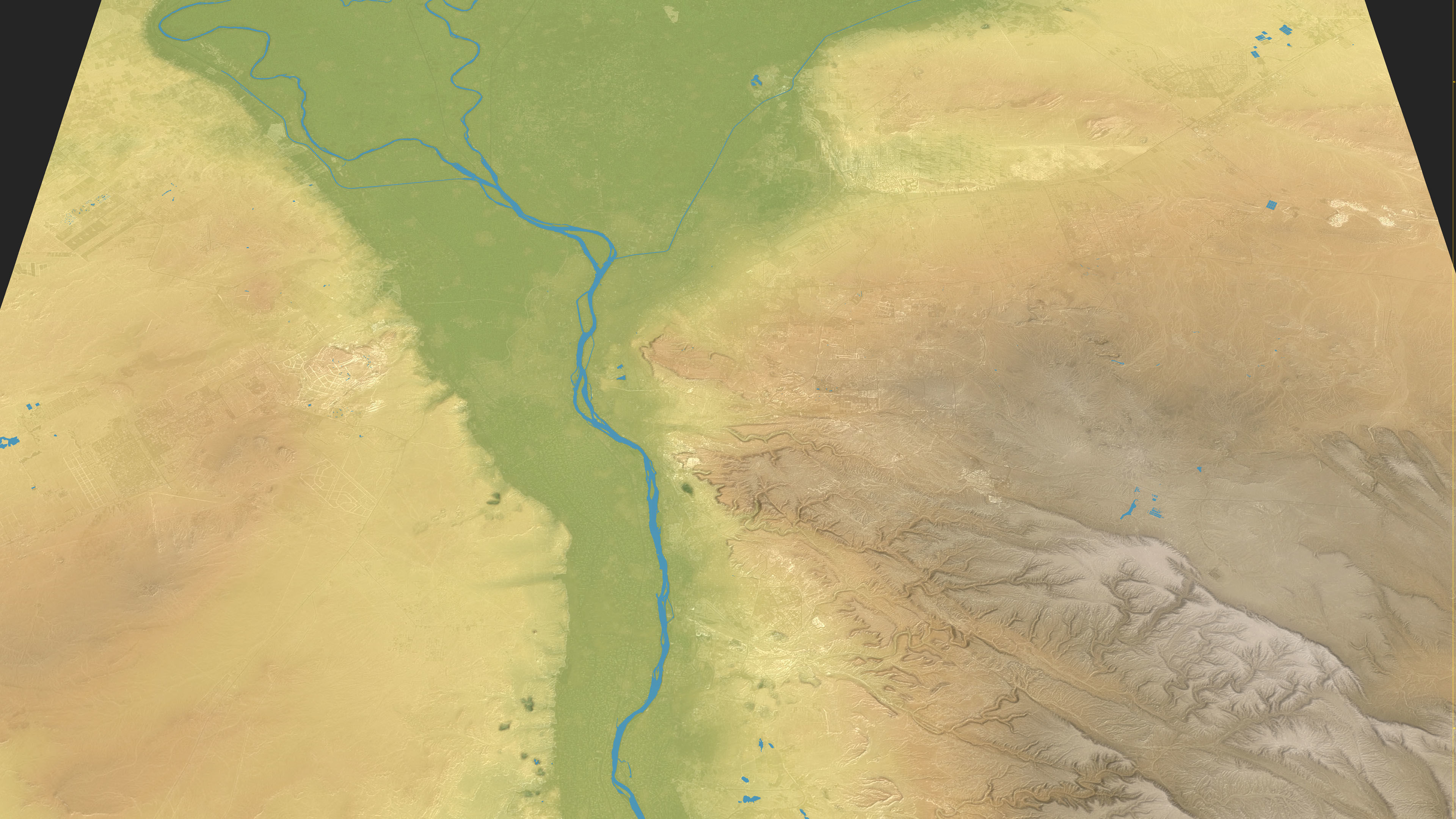 Cairo - Topography Terrain Low-poly 3D model_1
