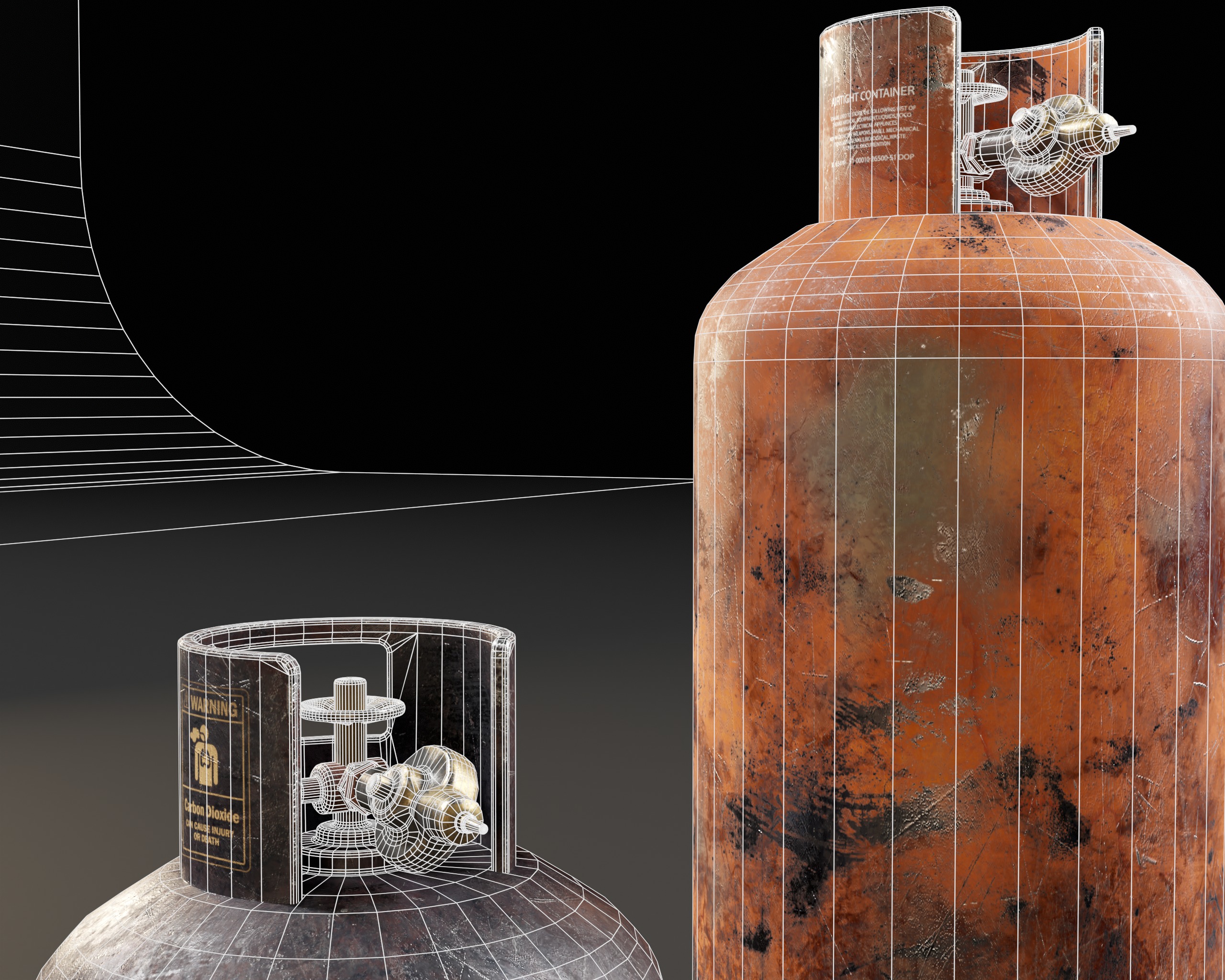 Gas Canister Capsules Low-poly 3D model_19