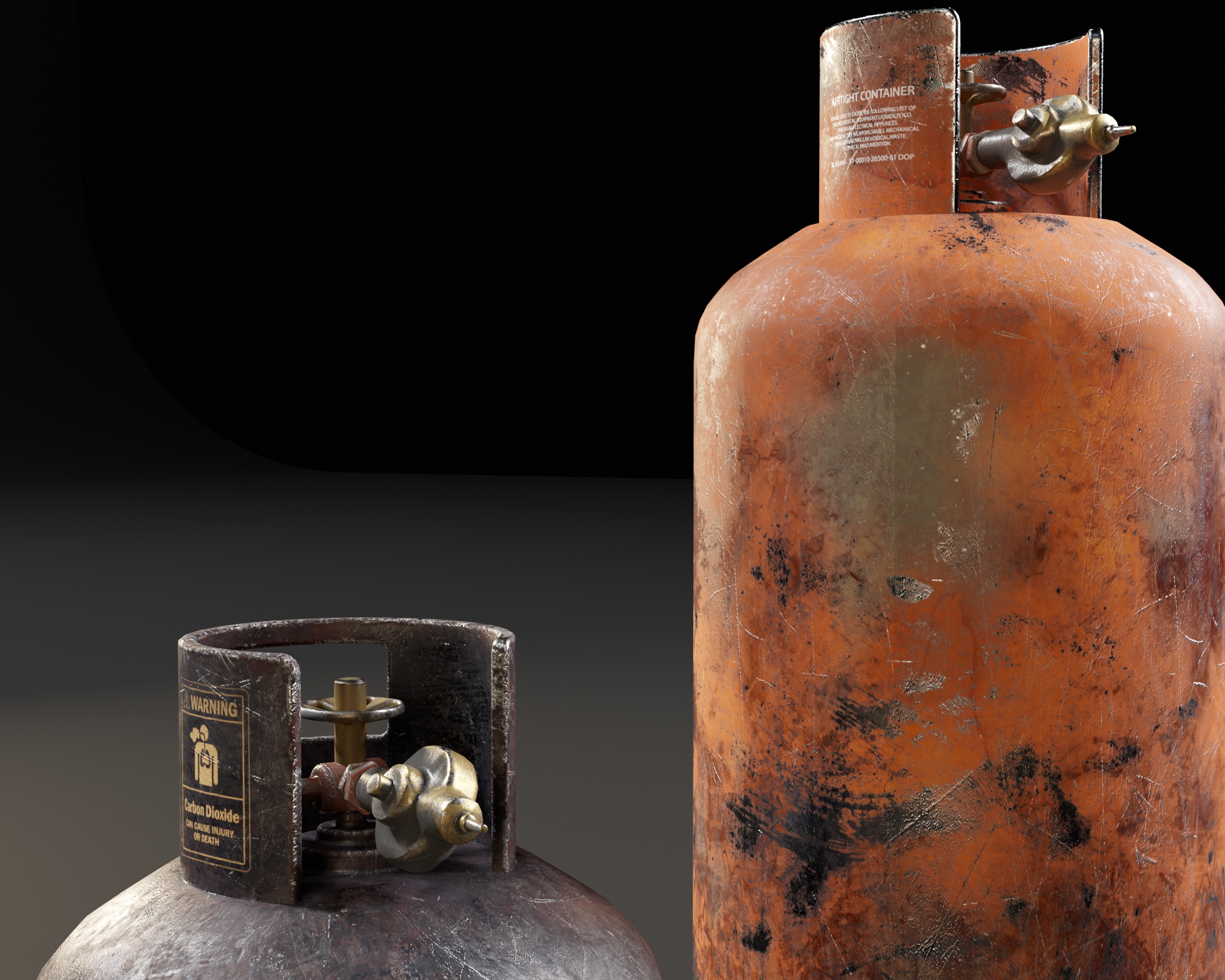 Gas Canister Capsules Low-poly 3D model_18