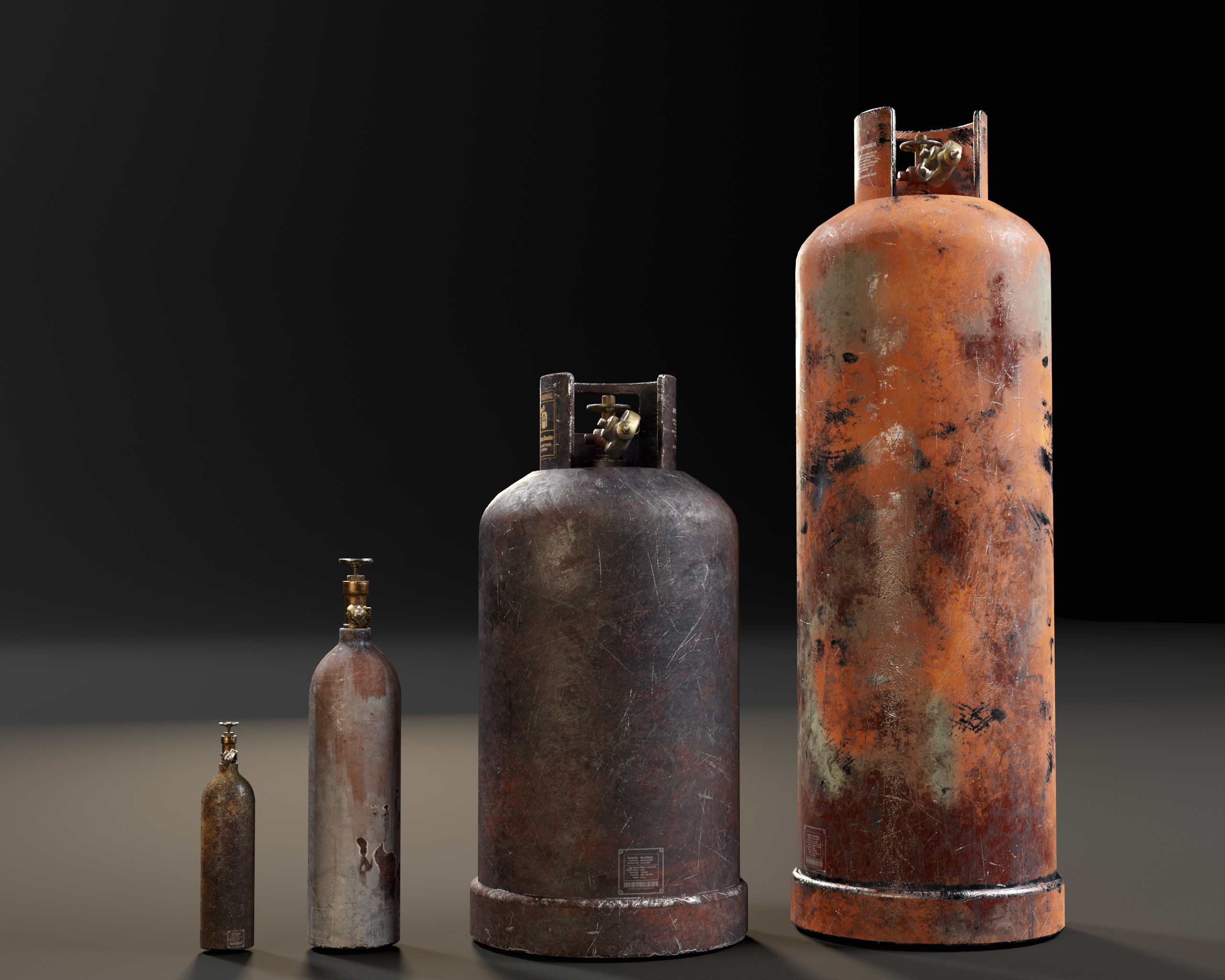 Gas Canister Capsules Low-poly 3D model_2
