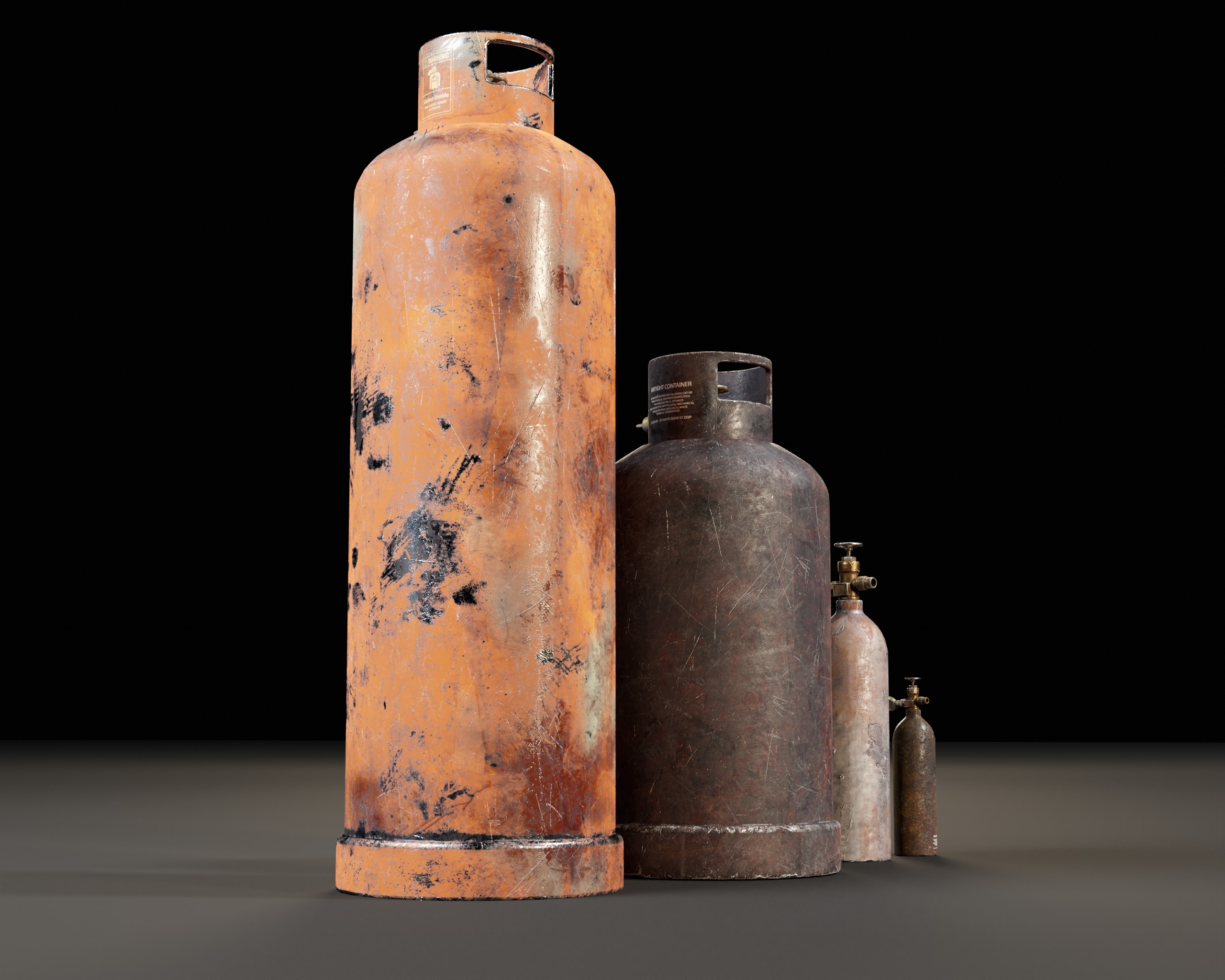 Gas Canister Capsules Low-poly 3D model_16