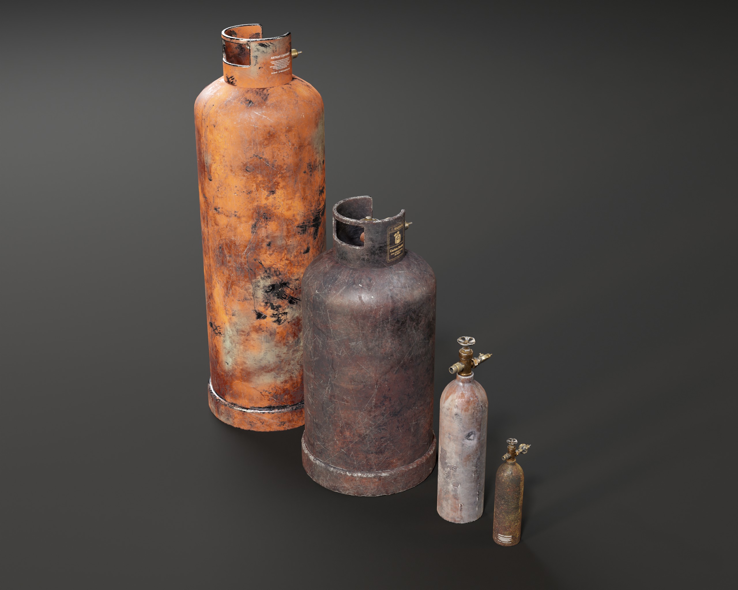 Gas Canister Capsules Low-poly 3D model_12