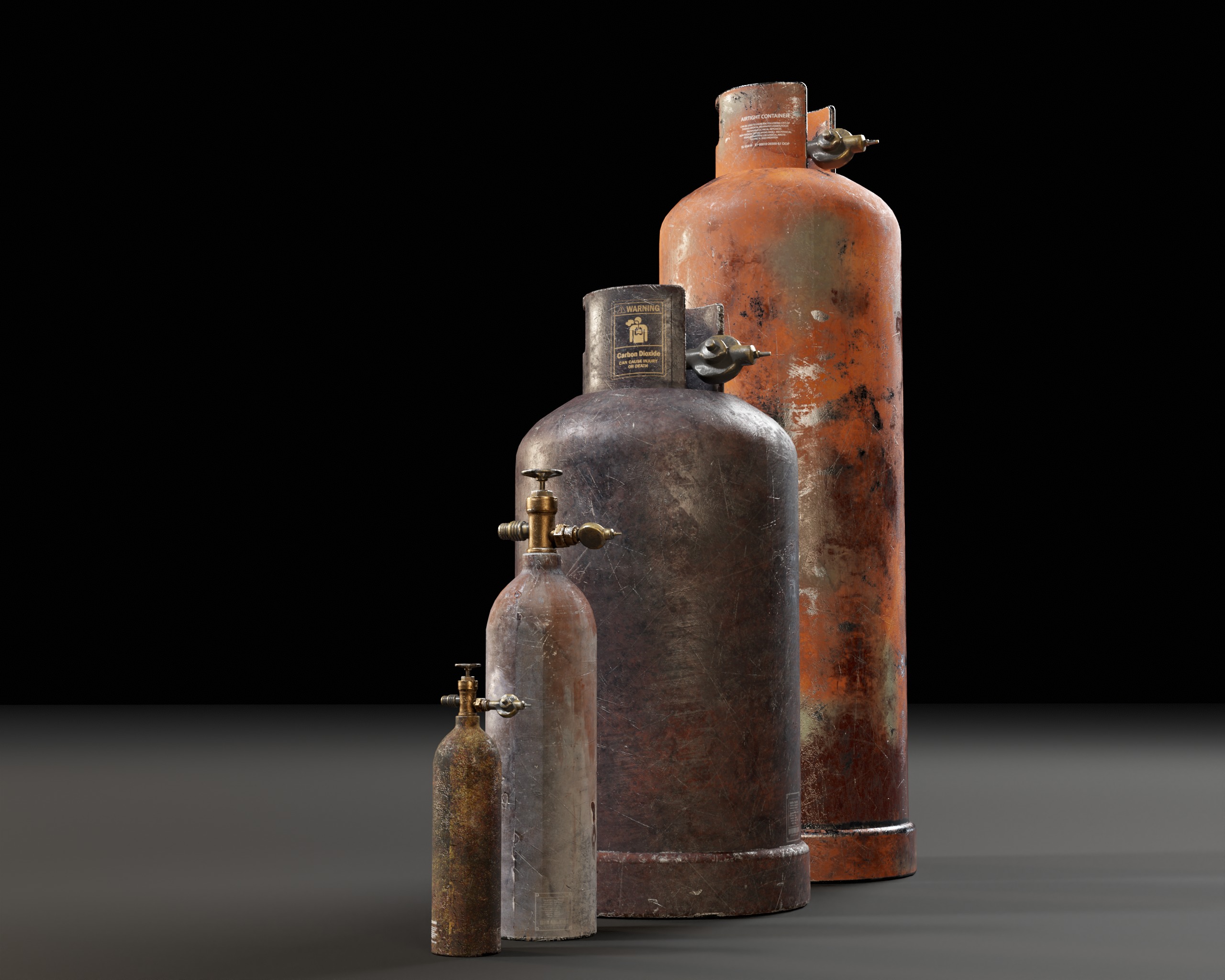 Gas Canister Capsules Low-poly 3D model_8