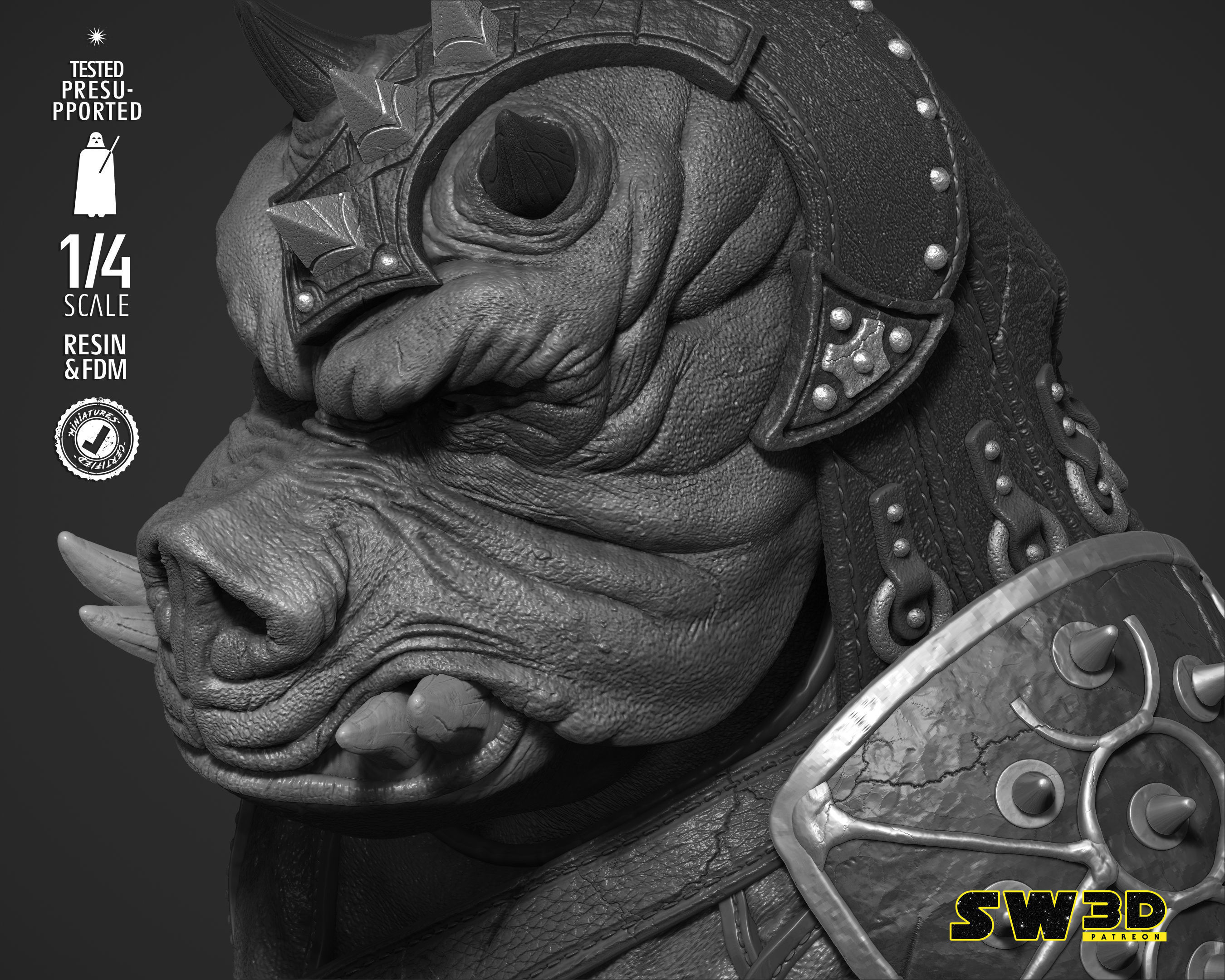 STAR WARS Gamorrean Bust 3D print model_14
