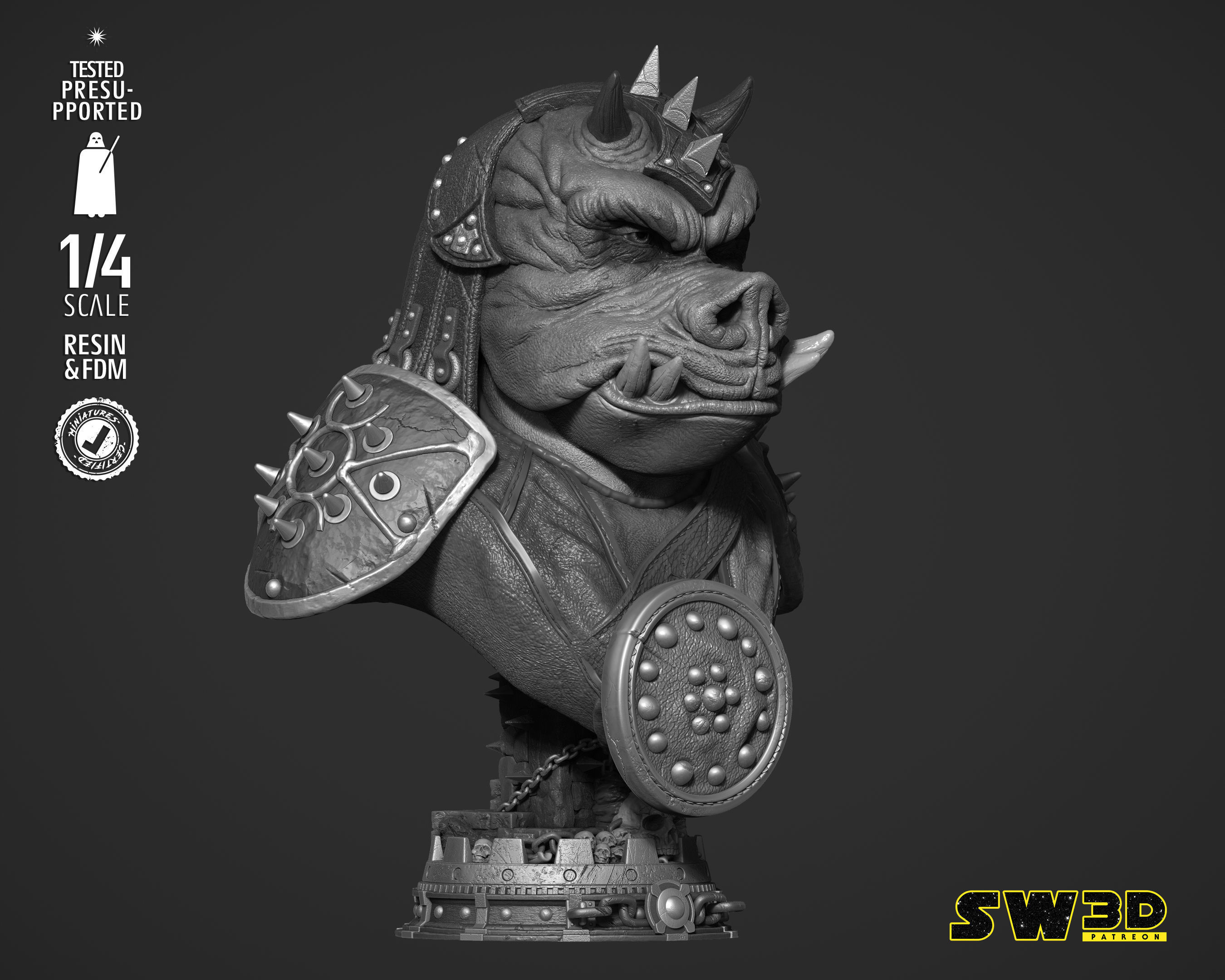 STAR WARS Gamorrean Bust 3D print model_11