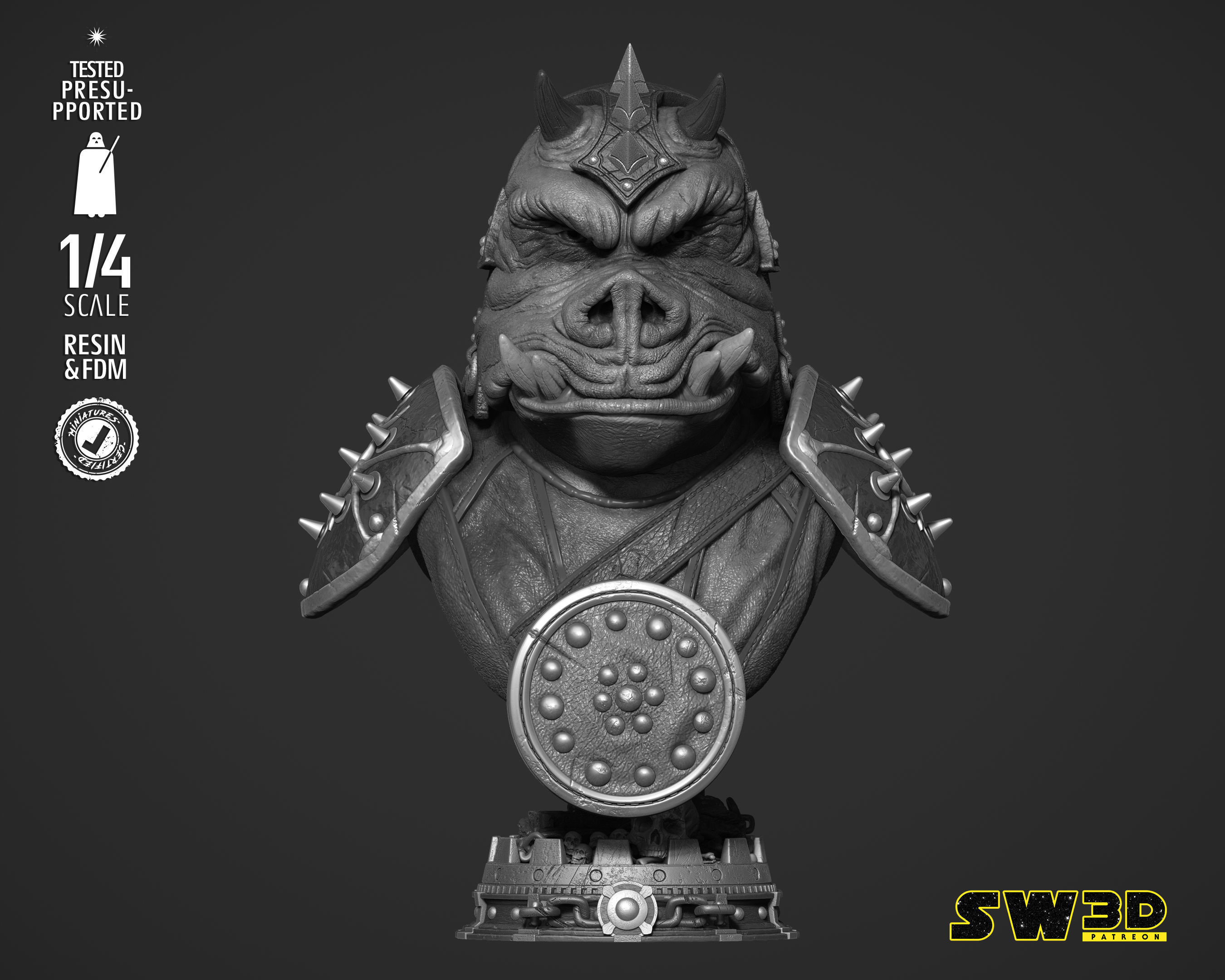 STAR WARS Gamorrean Bust 3D print model_29