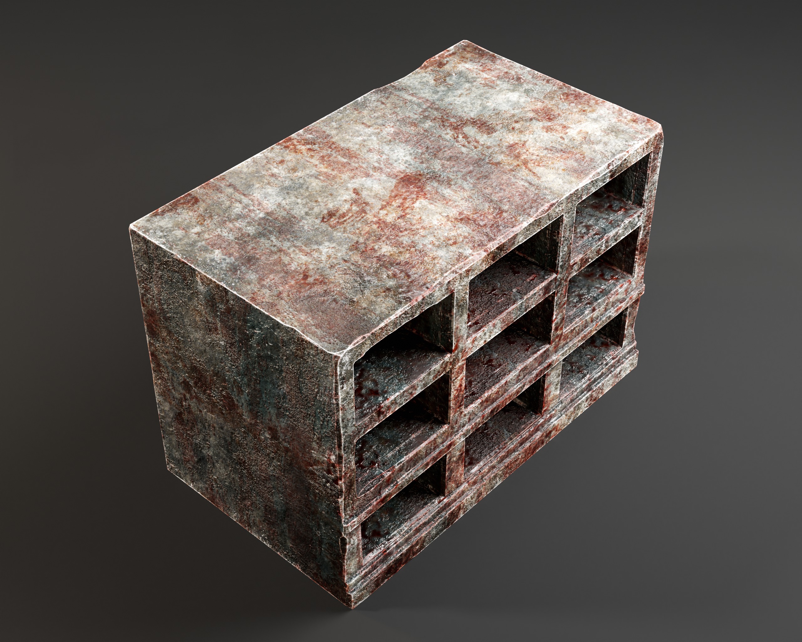 Medieval Tomb Shelf  Low-poly 3D model_8