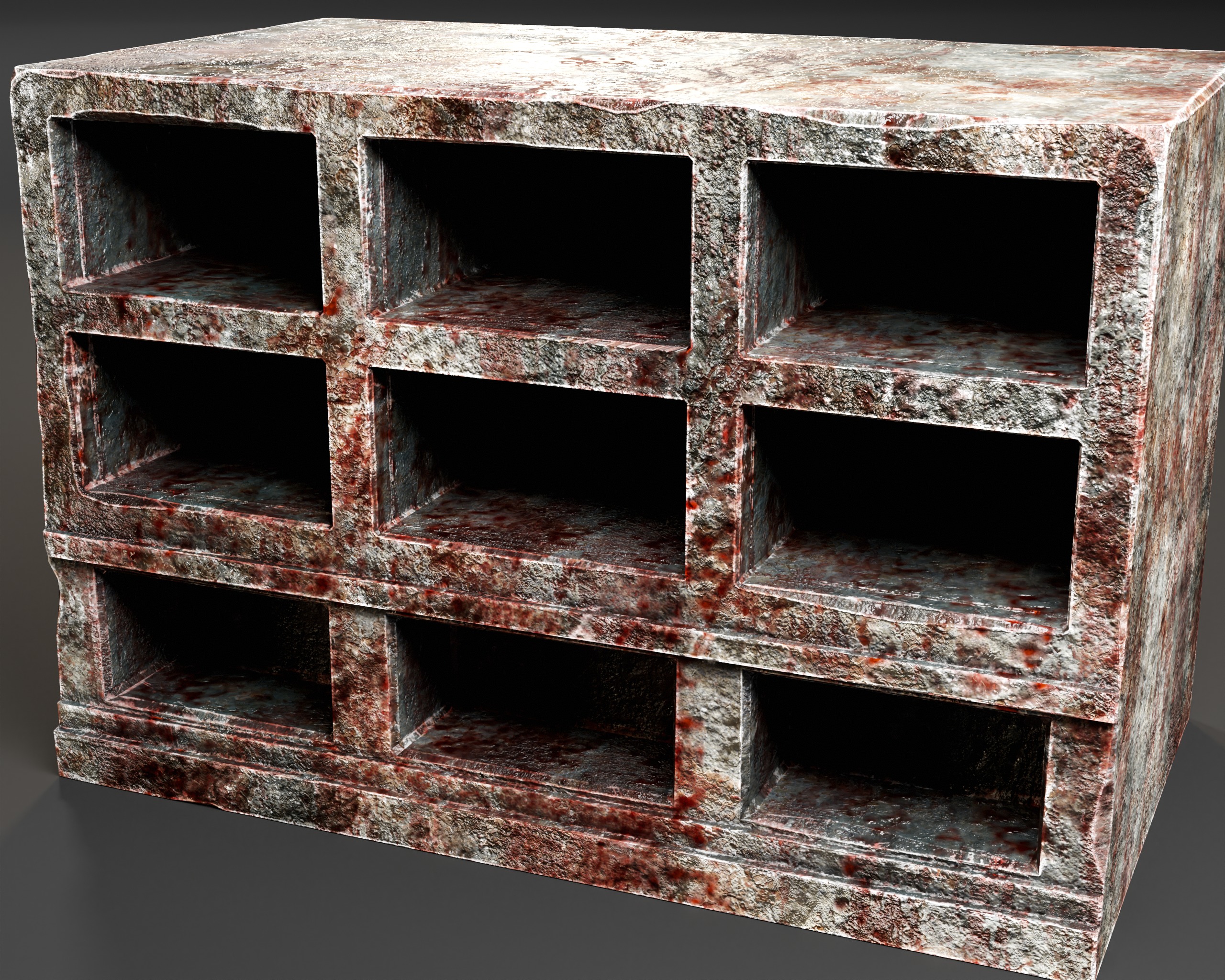 Medieval Tomb Shelf  Low-poly 3D model_14
