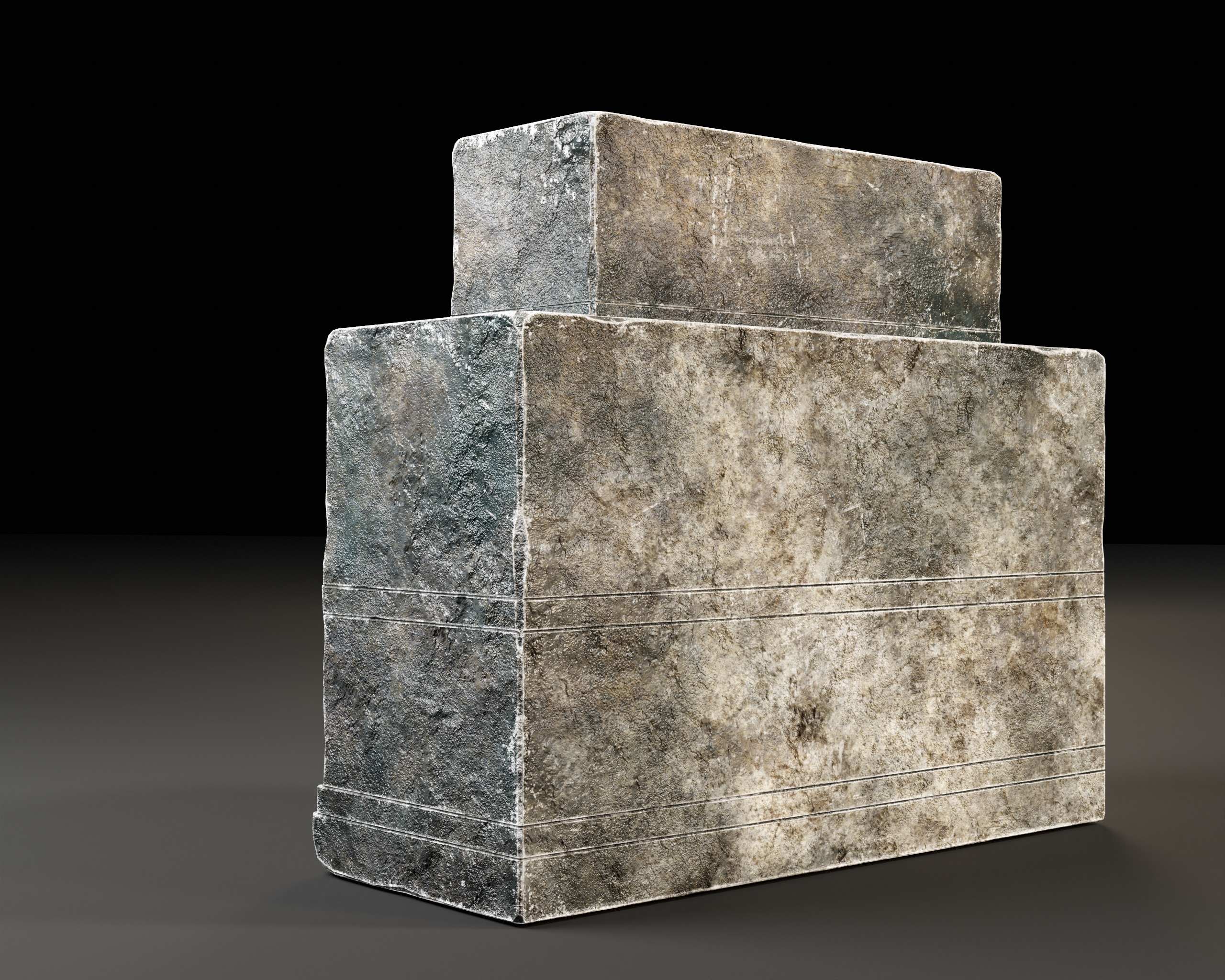 Medieval Three Tier Tomb Shelf Low-poly 3D model_10