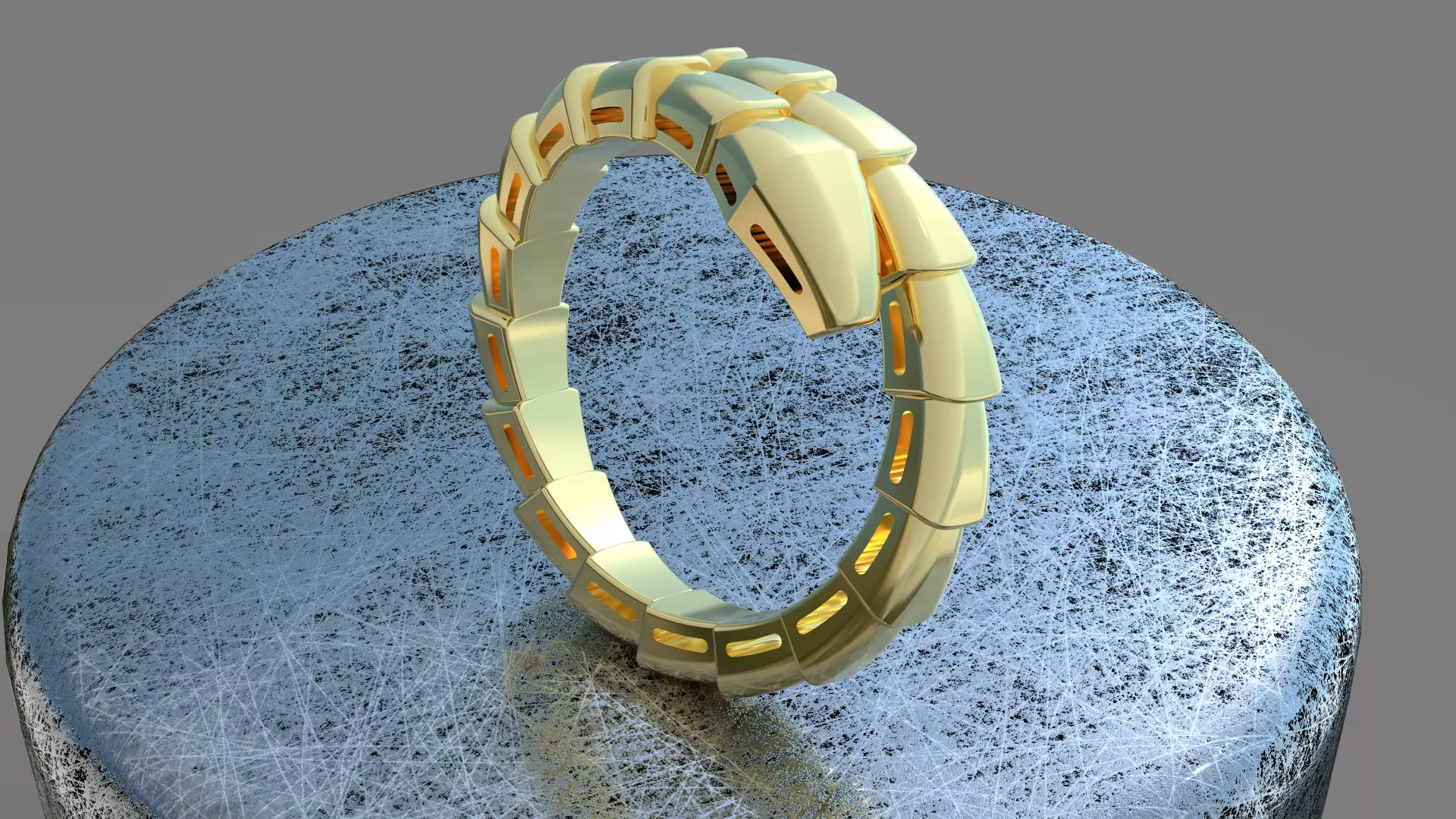 Bvlgari Serpenti Viper Ring 3D print model_0