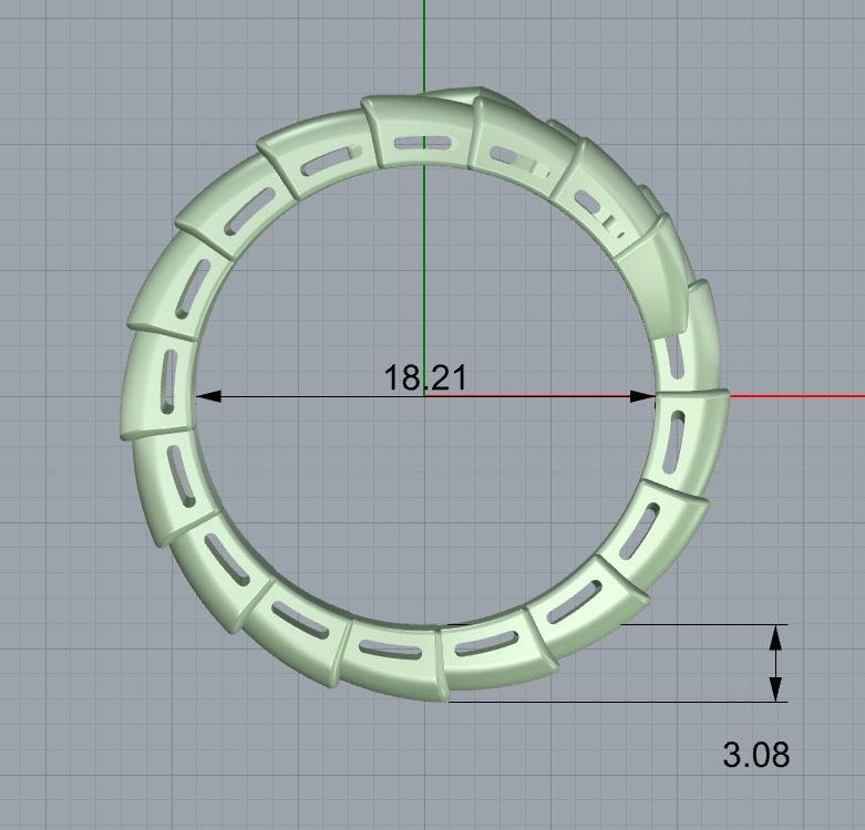 Bvlgari Serpenti Viper Ring 3D print model_1