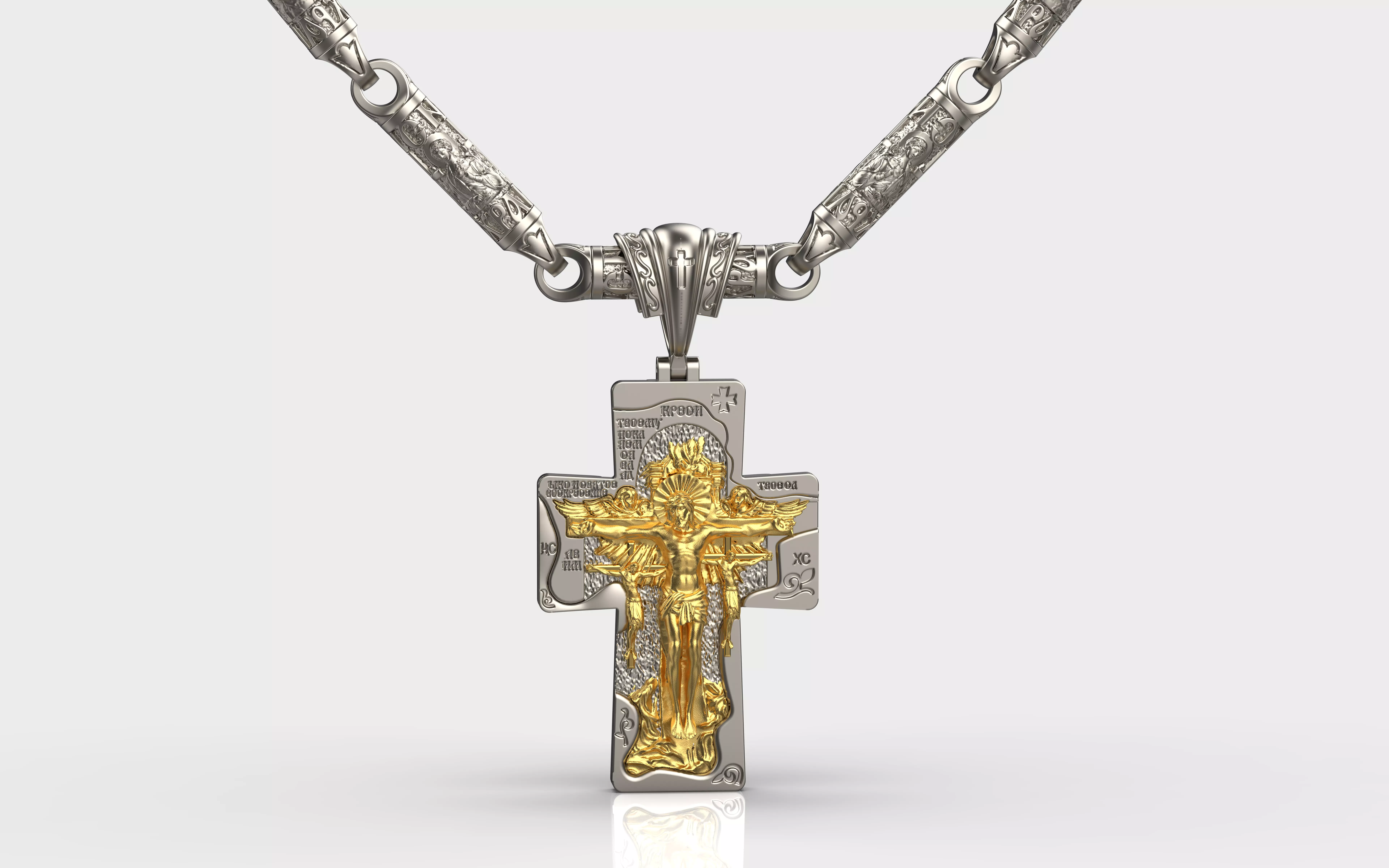 Russian cross 3D print model_2