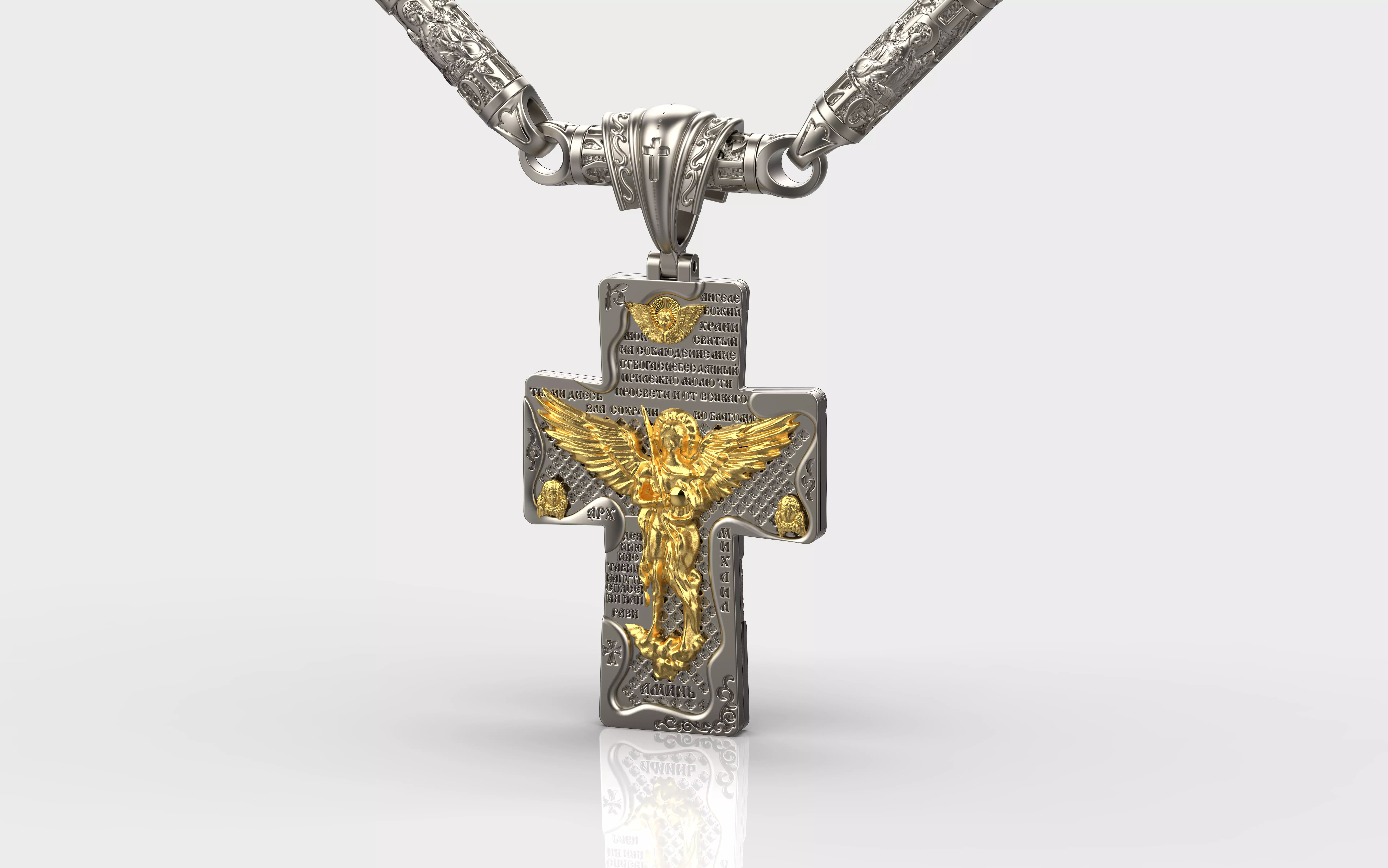 Russian cross 3D print model_3