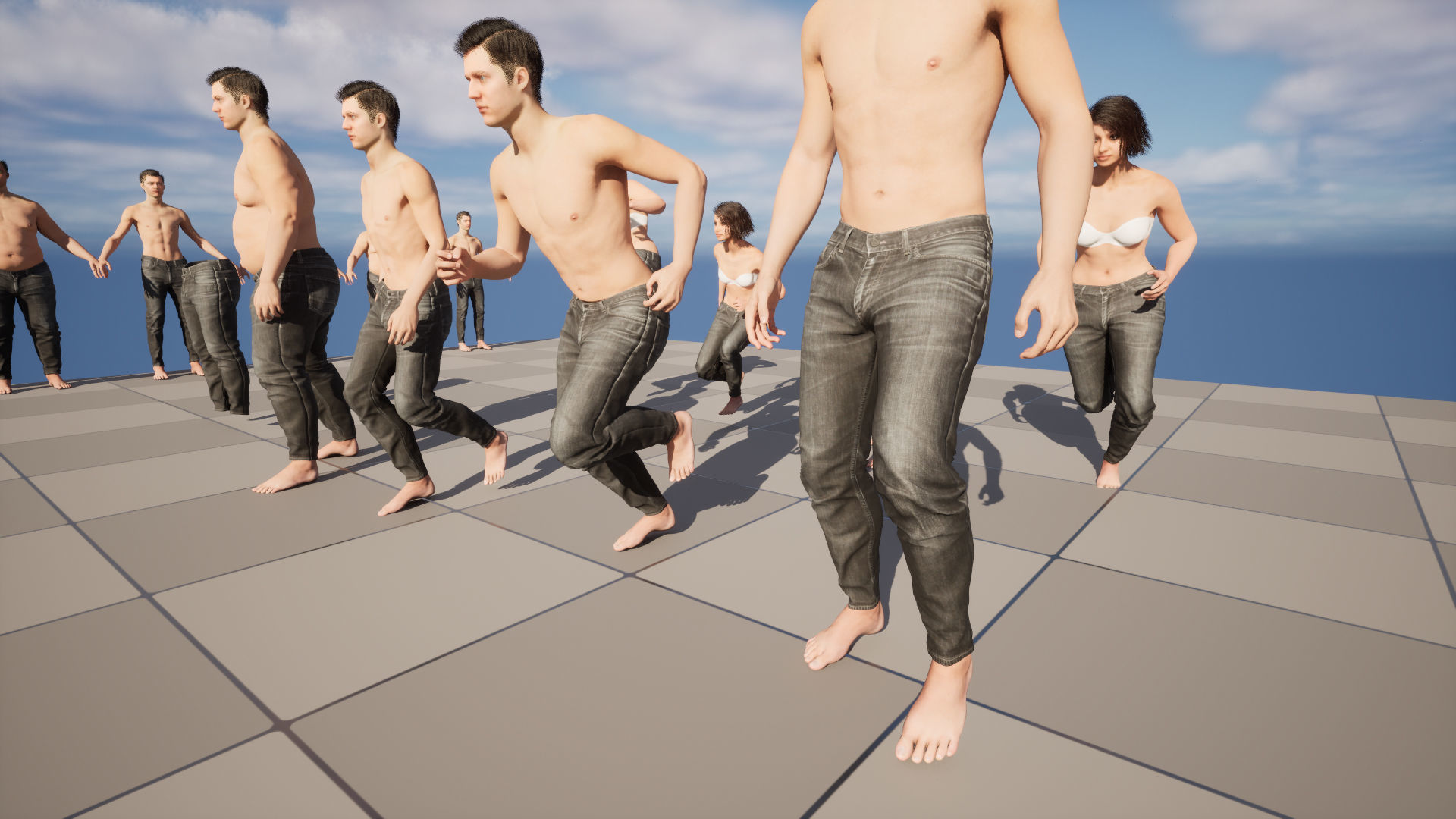 Jeans 142 - All MH Bodies - UE5 Skeletons - Rigged Low-poly 3D model_8