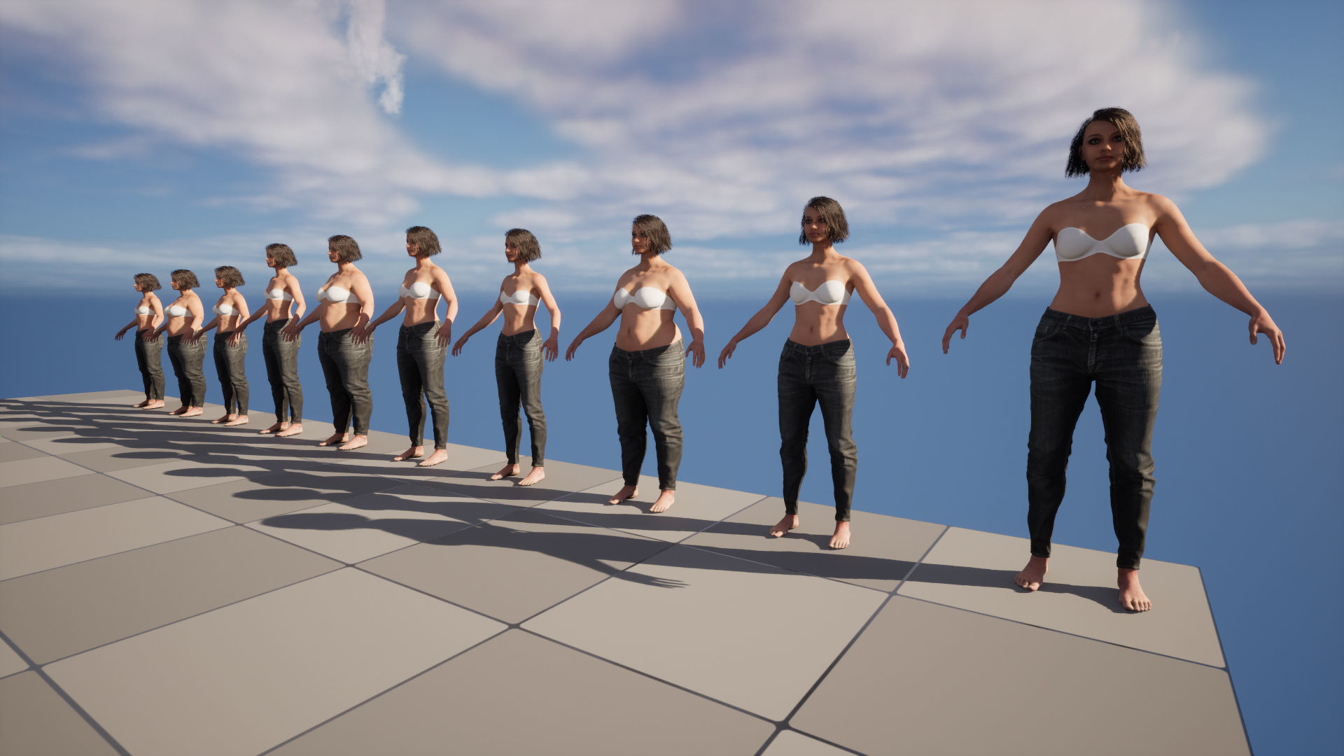 Jeans 142 - All MH Bodies - UE5 Skeletons - Rigged Low-poly 3D model_10