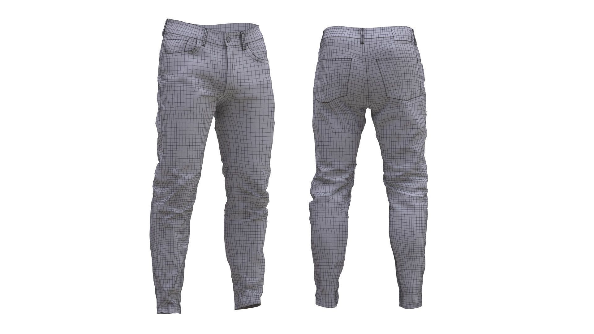 Jeans 142 - All MH Bodies - UE5 Skeletons - Rigged Low-poly 3D model_13