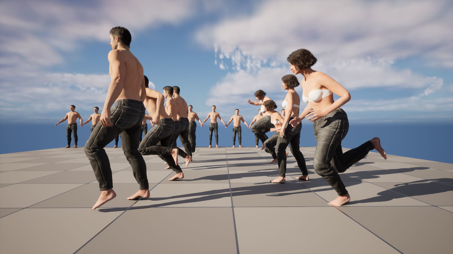 Jeans 142 - All MH Bodies - UE5 Skeletons - Rigged Low-poly 3D model_11