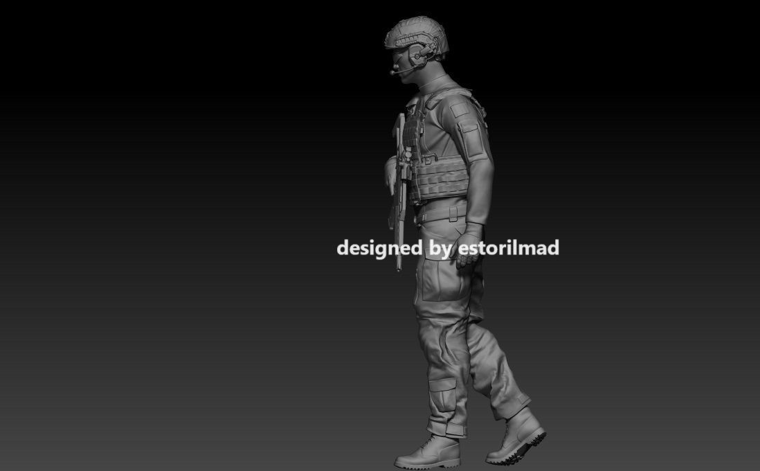 GERMAN BUNDESWEHR SOLDIER ISAF WITH G36 V3 3D print model_1