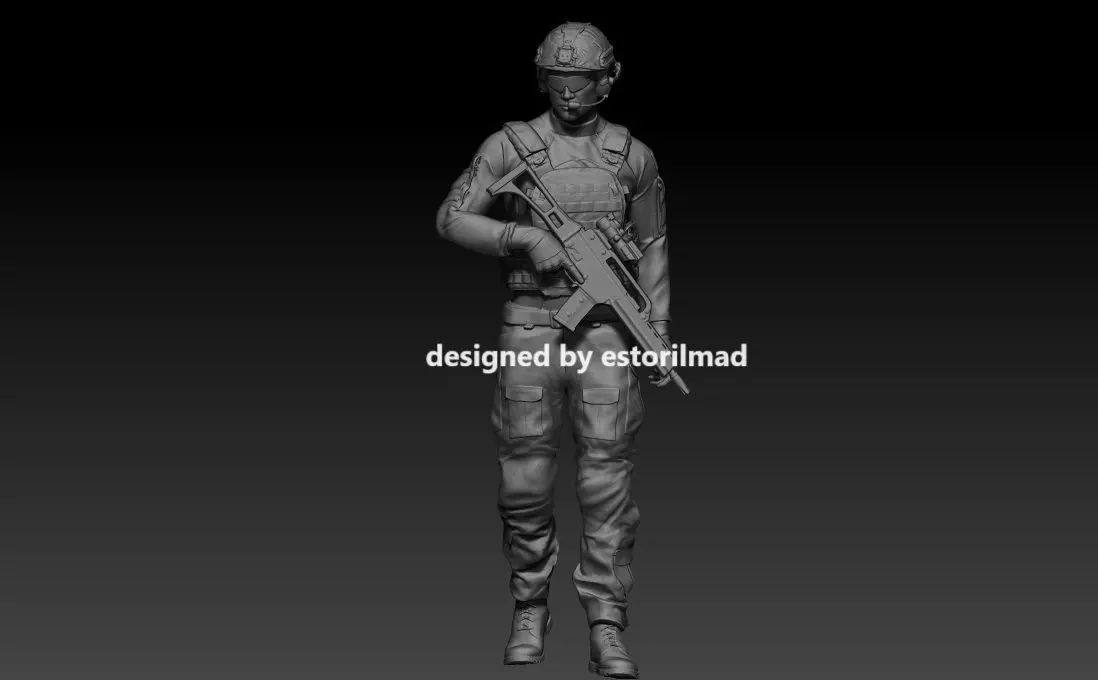 GERMAN BUNDESWEHR SOLDIER ISAF WITH G36 V3 3D print model_0