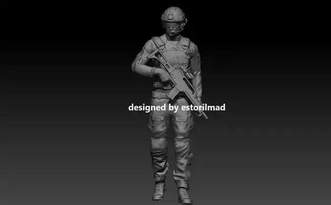 GERMAN BUNDESWEHR SOLDIER ISAF WITH G36 V3