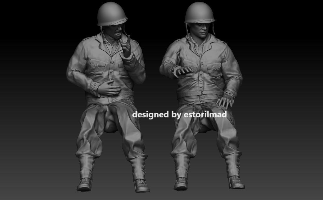 AMERICAN SOLDIER DRIVER AND TRUCK STUDEBAKER  GMC CCKV 3D print model_1
