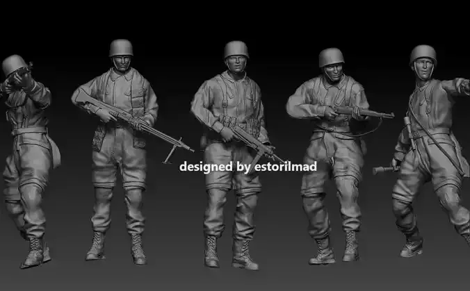 PACK 5 GERMAN PARATROOPERS V2  FALLSCHIRMJAGER