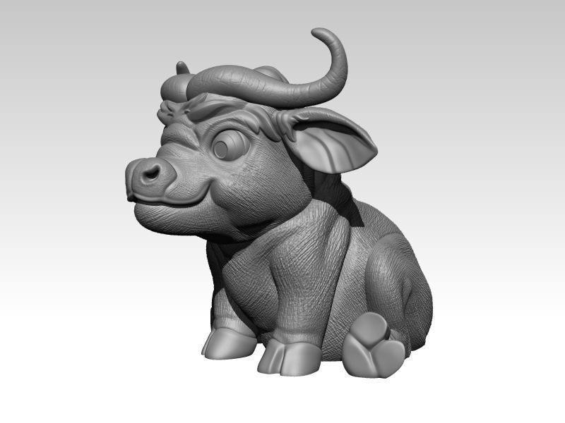 Kawaii Mini Buffalo  3D print model_4