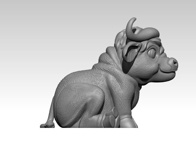 Kawaii Mini Buffalo  3D print model_1