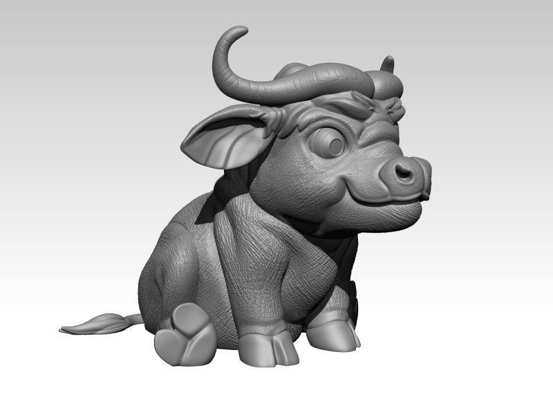 Kawaii Mini Buffalo  3D print model_5